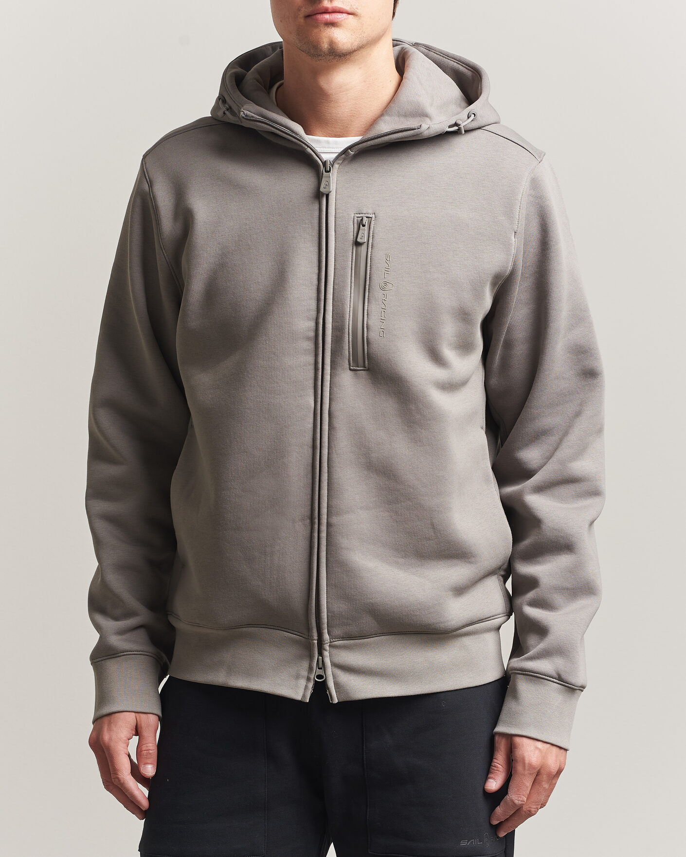 Mies | Puserot | Sail Racing | Bowman Monochrome Full Zip Hoodie Oyster