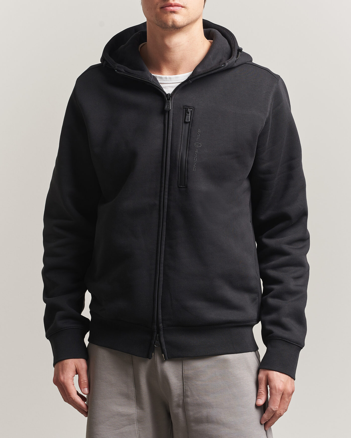 Mies | Puserot | Sail Racing | Bowman Monochrome Full Zip Hoodie Carbon