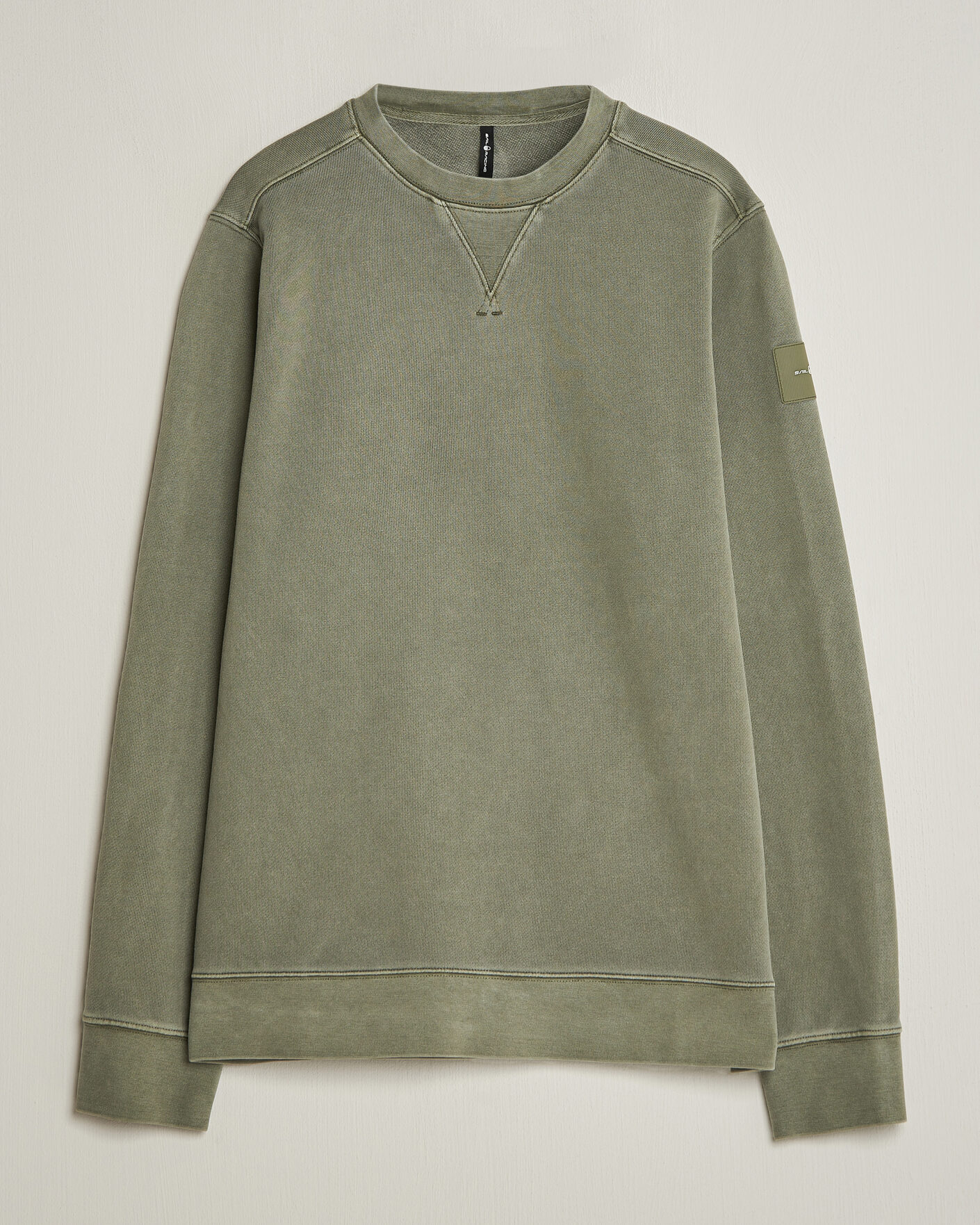 Mies | Puserot | Sail Racing | Wind Pigment Dyed Sweatshirt Mud Green