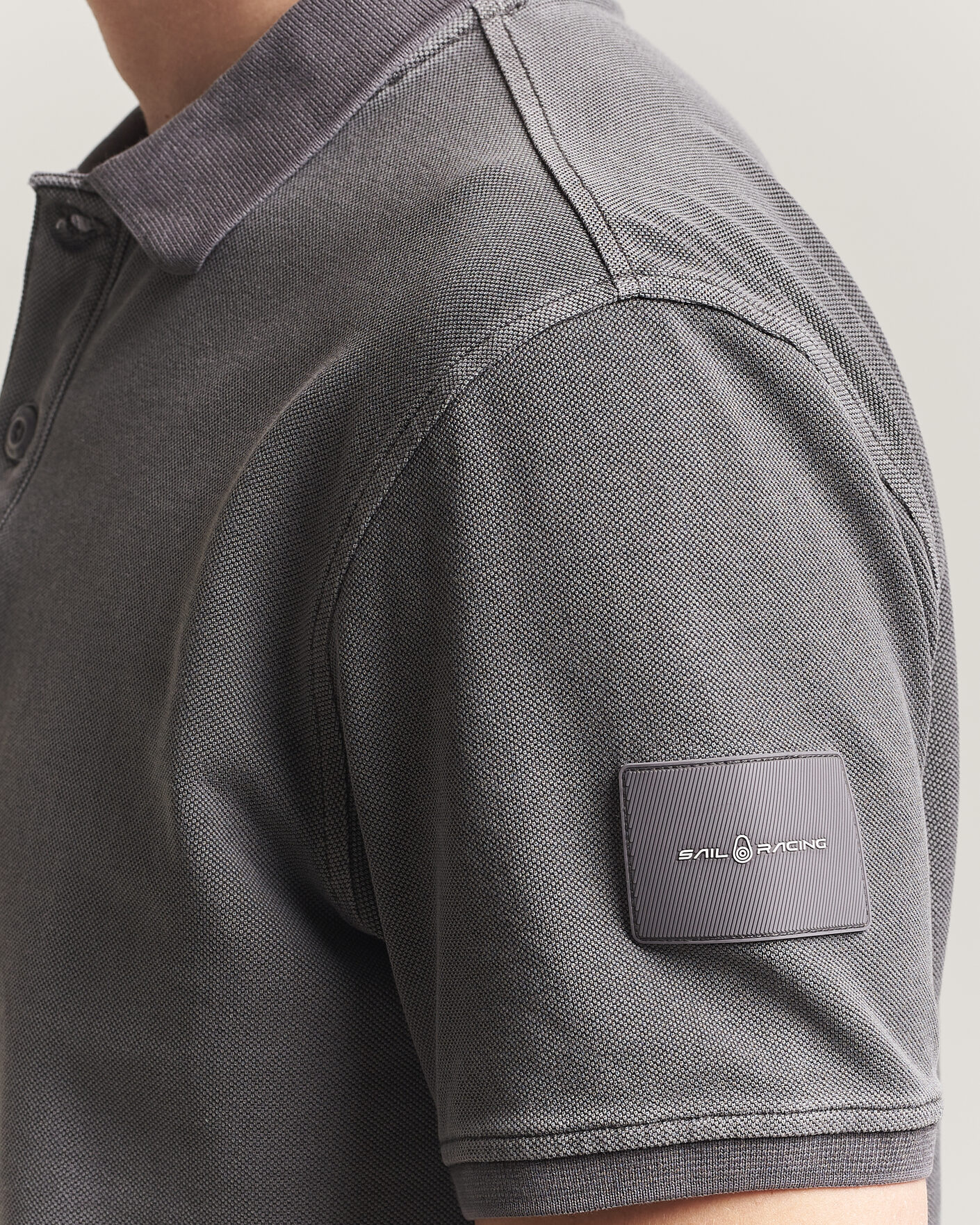 Mies | Pikeet | Sail Racing | Wind Pigment Dyed Polo Frost Grey