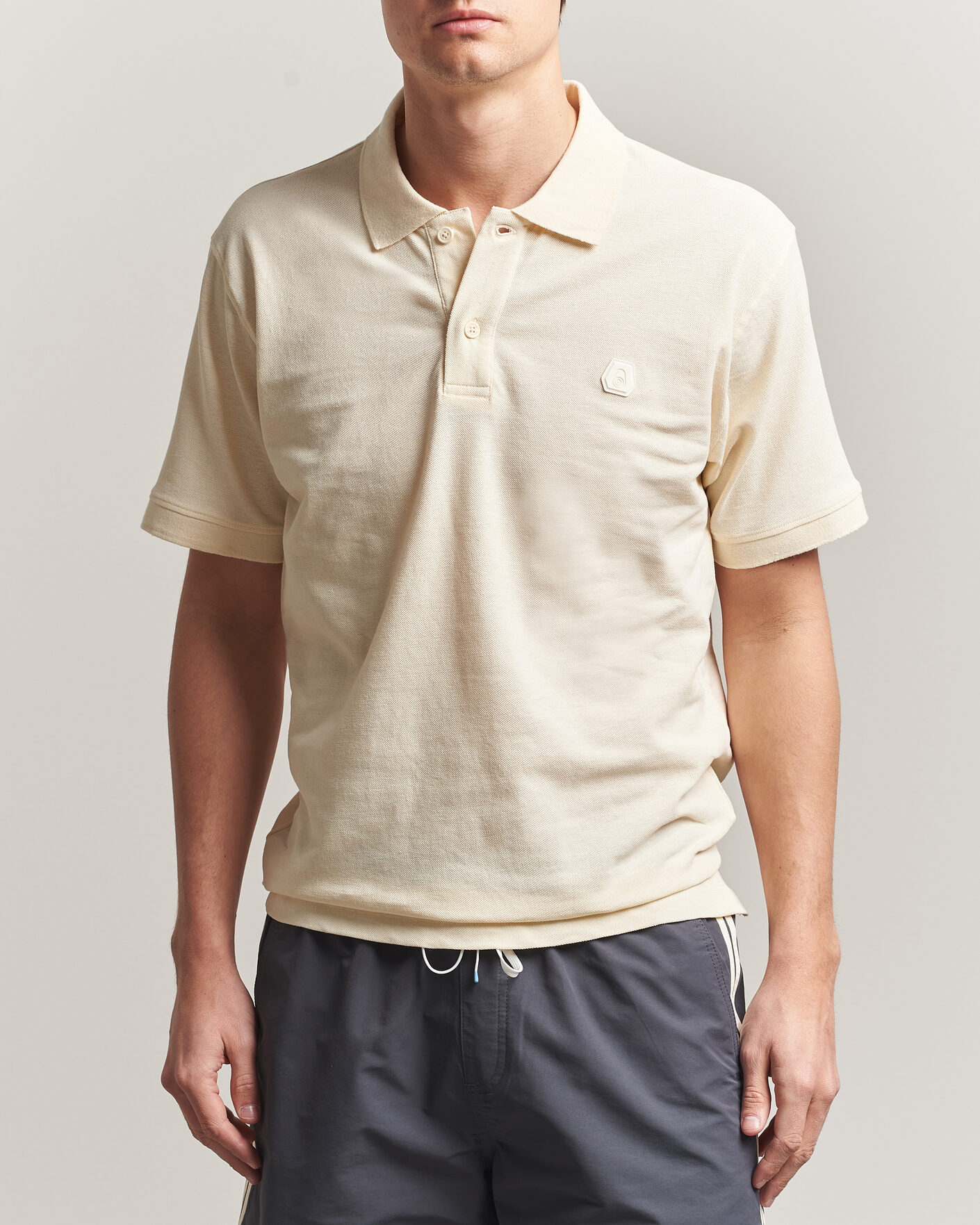 Mies | Pikeet | Sail Racing | Tornado Cotton/Linen Pique Polo Off White