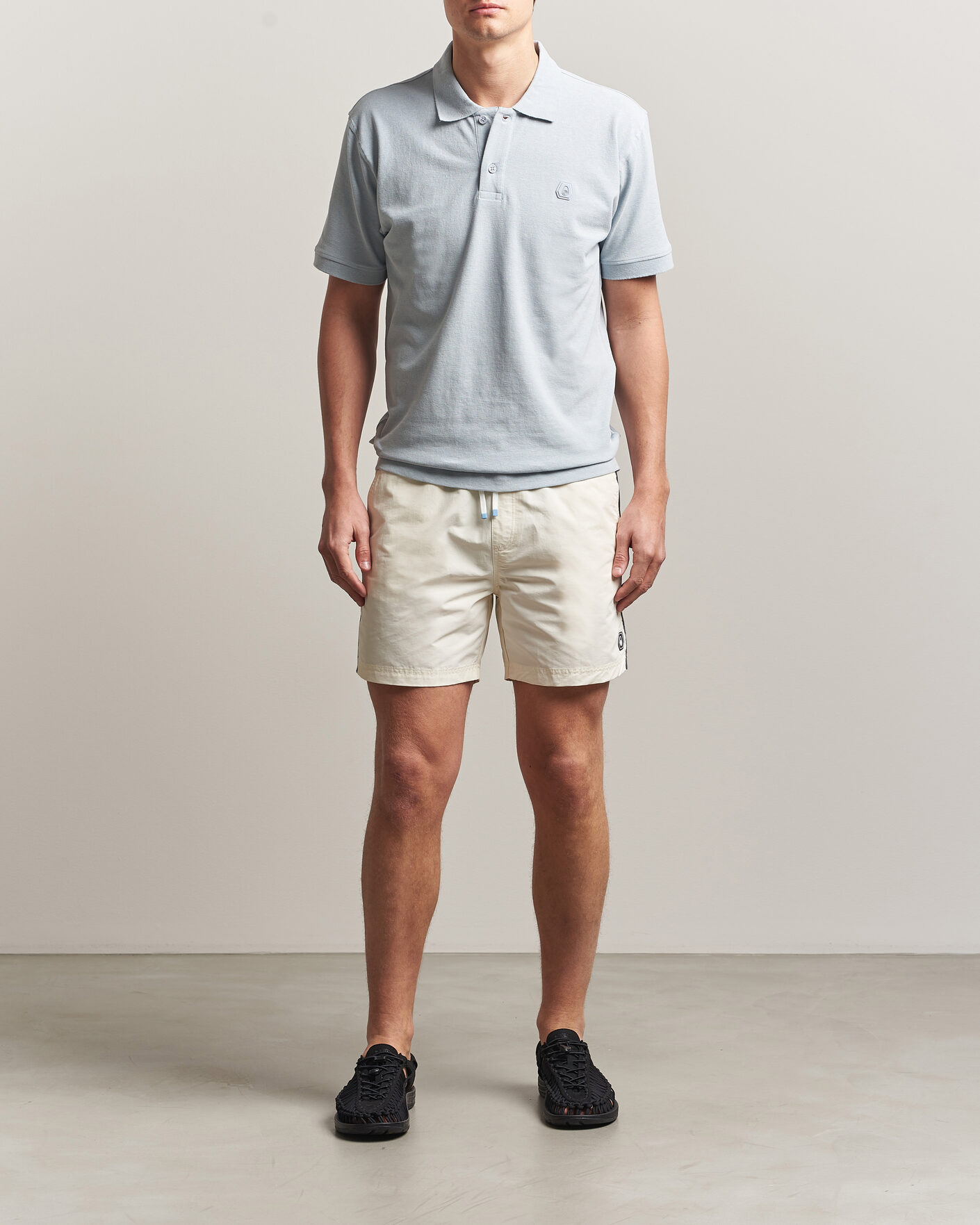 Mies | Pikeet | Sail Racing | Tornado Cotton/Linen Pique Polo Ice Melt