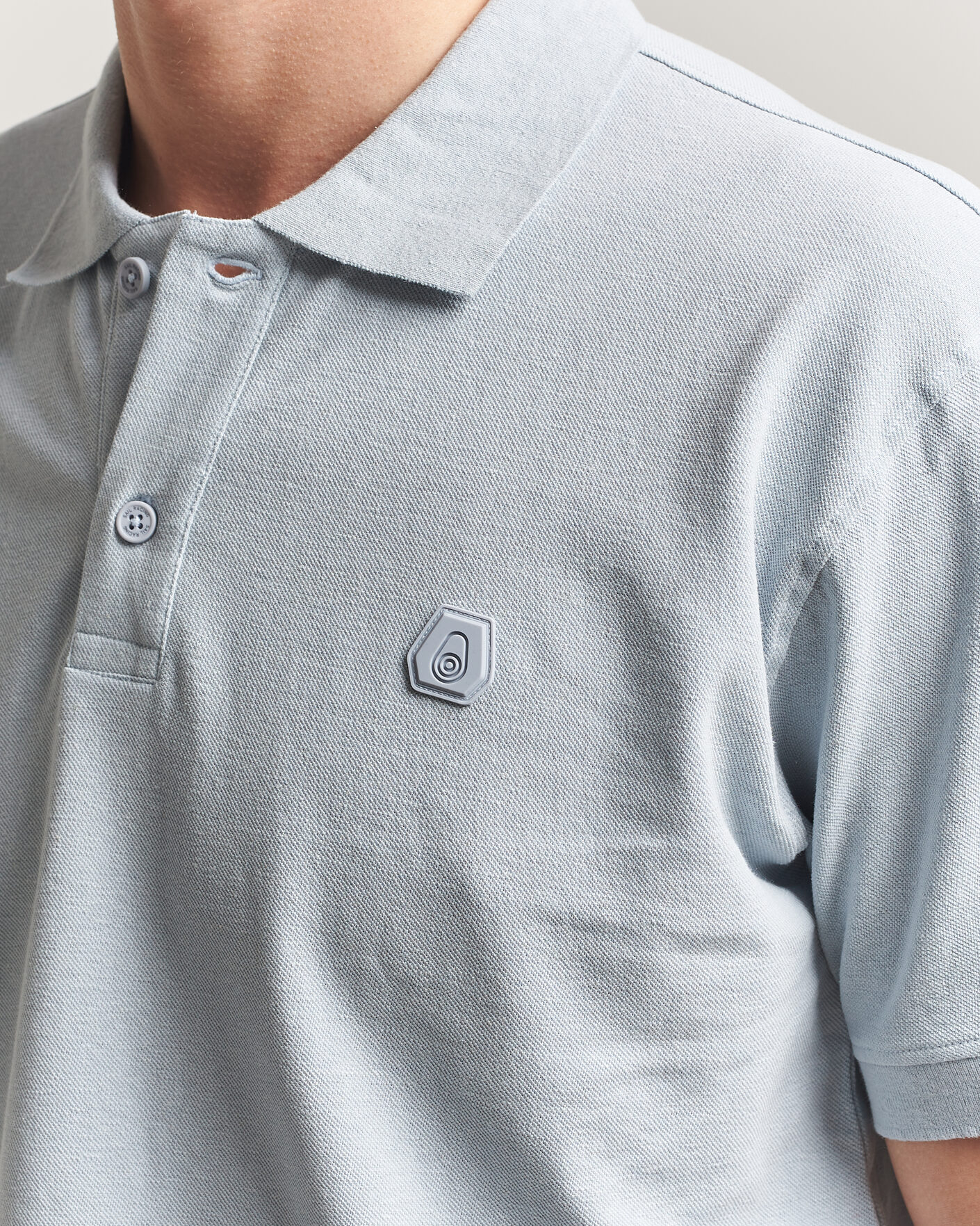 Mies | Pikeet | Sail Racing | Tornado Cotton/Linen Pique Polo Ice Melt