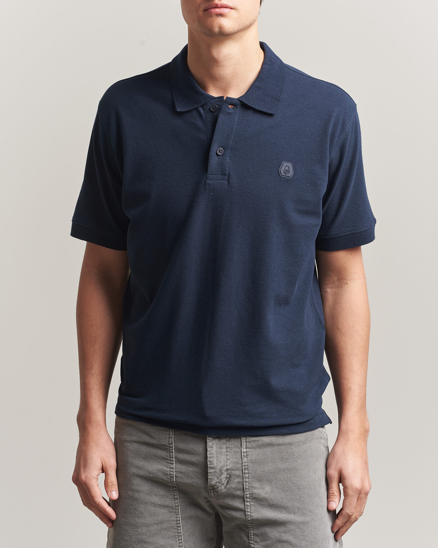 Mies | Pikeet | Sail Racing | Tornado Cotton/Linen Pique Polo Navy