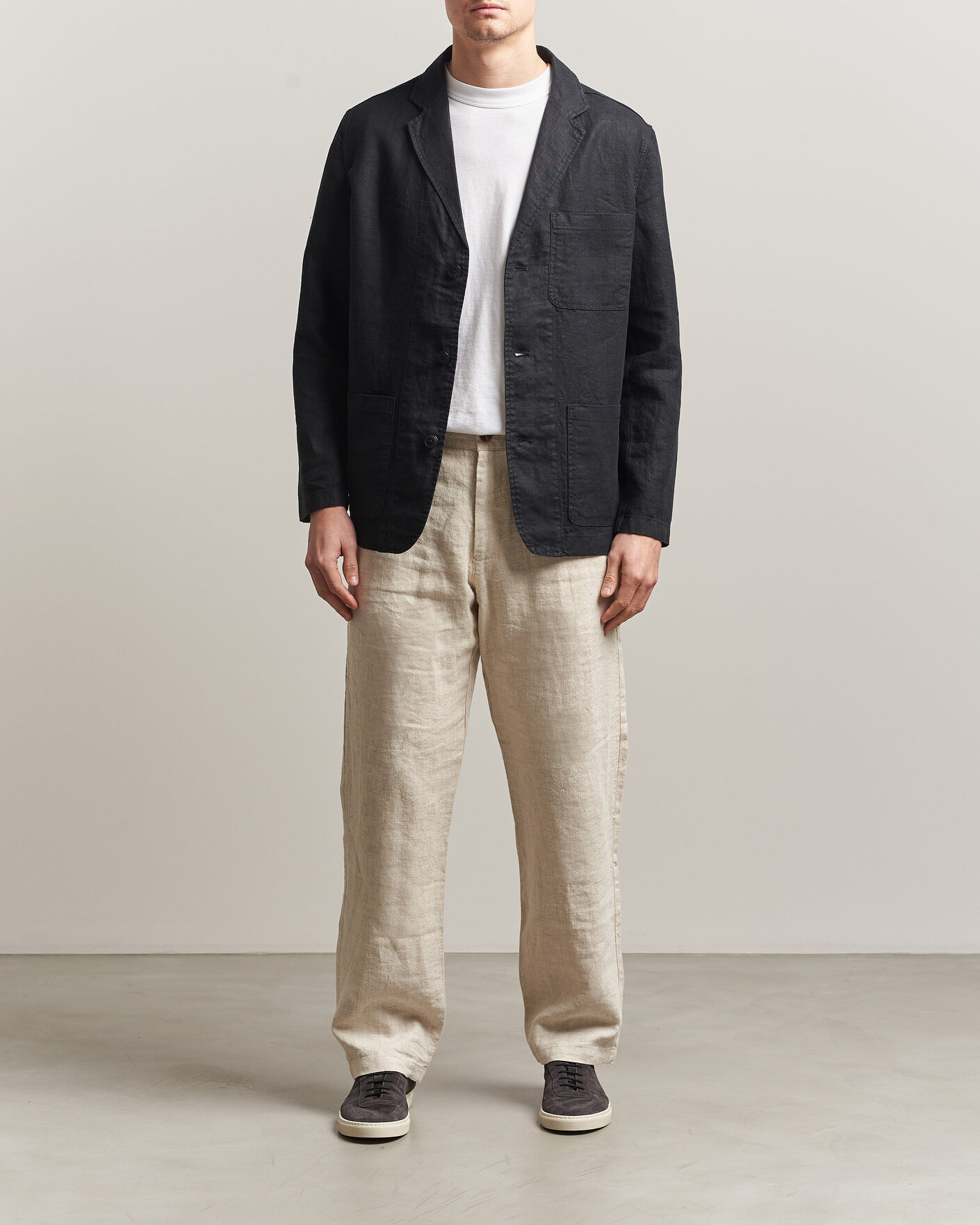 Mies | Pikkutakit | KnowledgeCotton Apparel | Linen Blazer Black