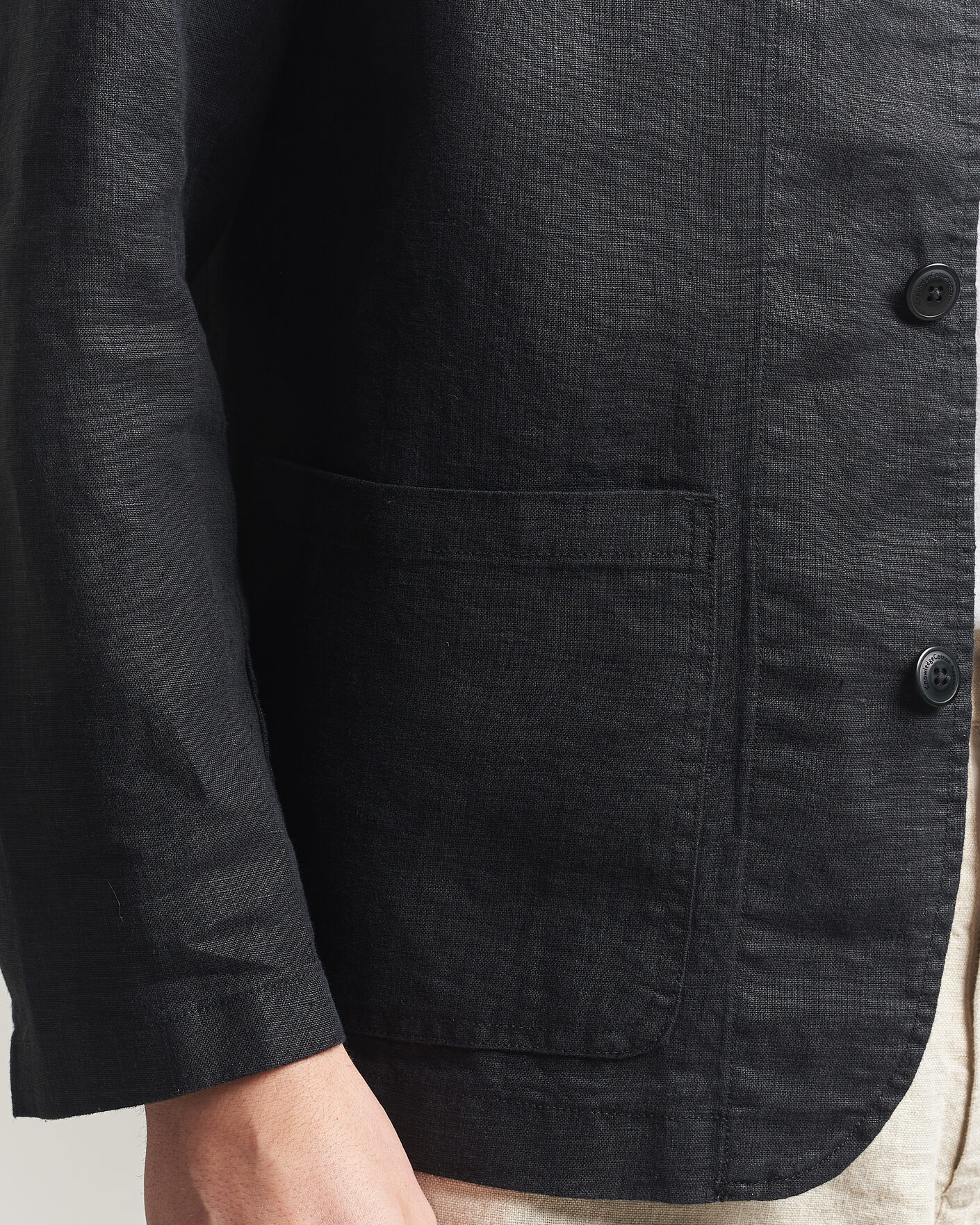 Mies | Pikkutakit | KnowledgeCotton Apparel | Linen Blazer Black