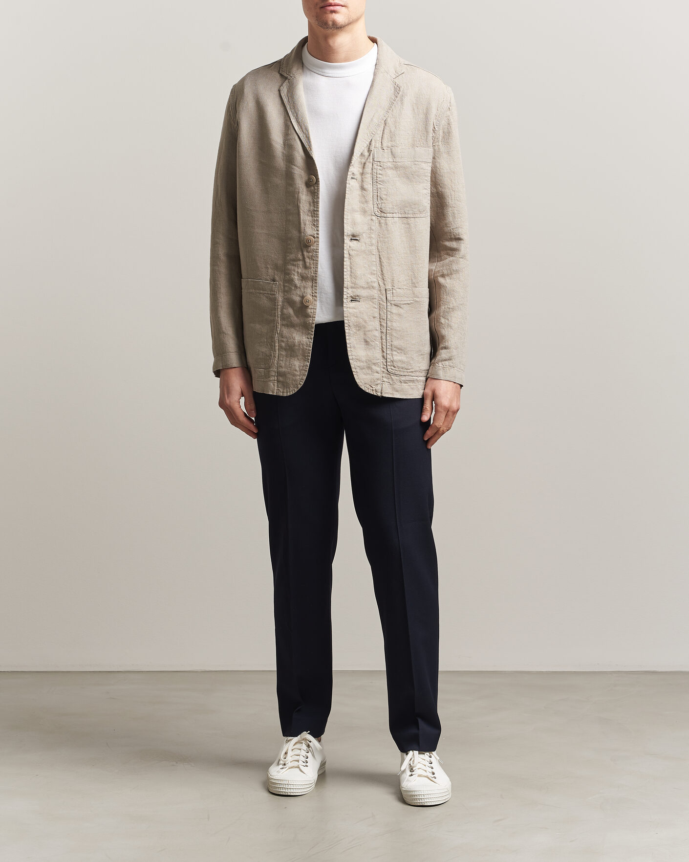 Mies | Pikkutakit | KnowledgeCotton Apparel | Linen Blazer Twill