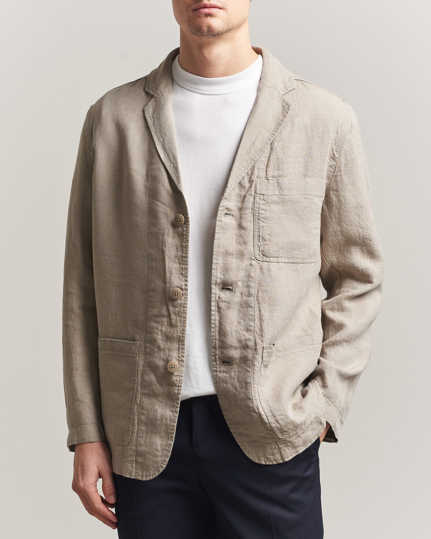 Mies | Pikkutakit | KnowledgeCotton Apparel | Linen Blazer Twill