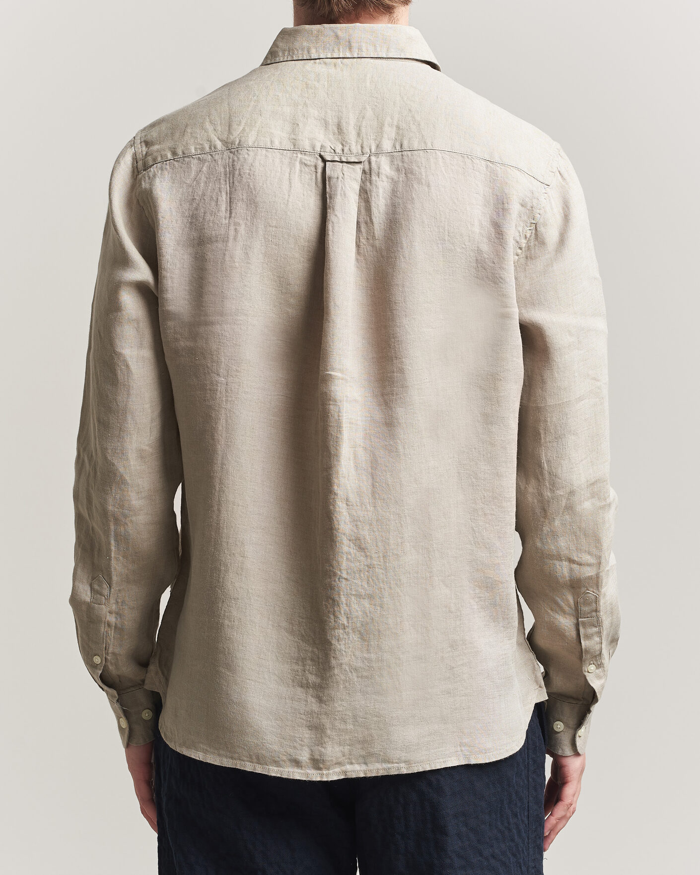 Mies | Kauluspaidat | KnowledgeCotton Apparel | Regular Linen Shirt Twill