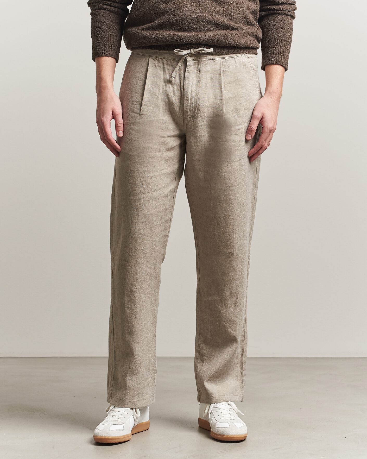 Mies | Housut | KnowledgeCotton Apparel | Loose Linen Pants Twill