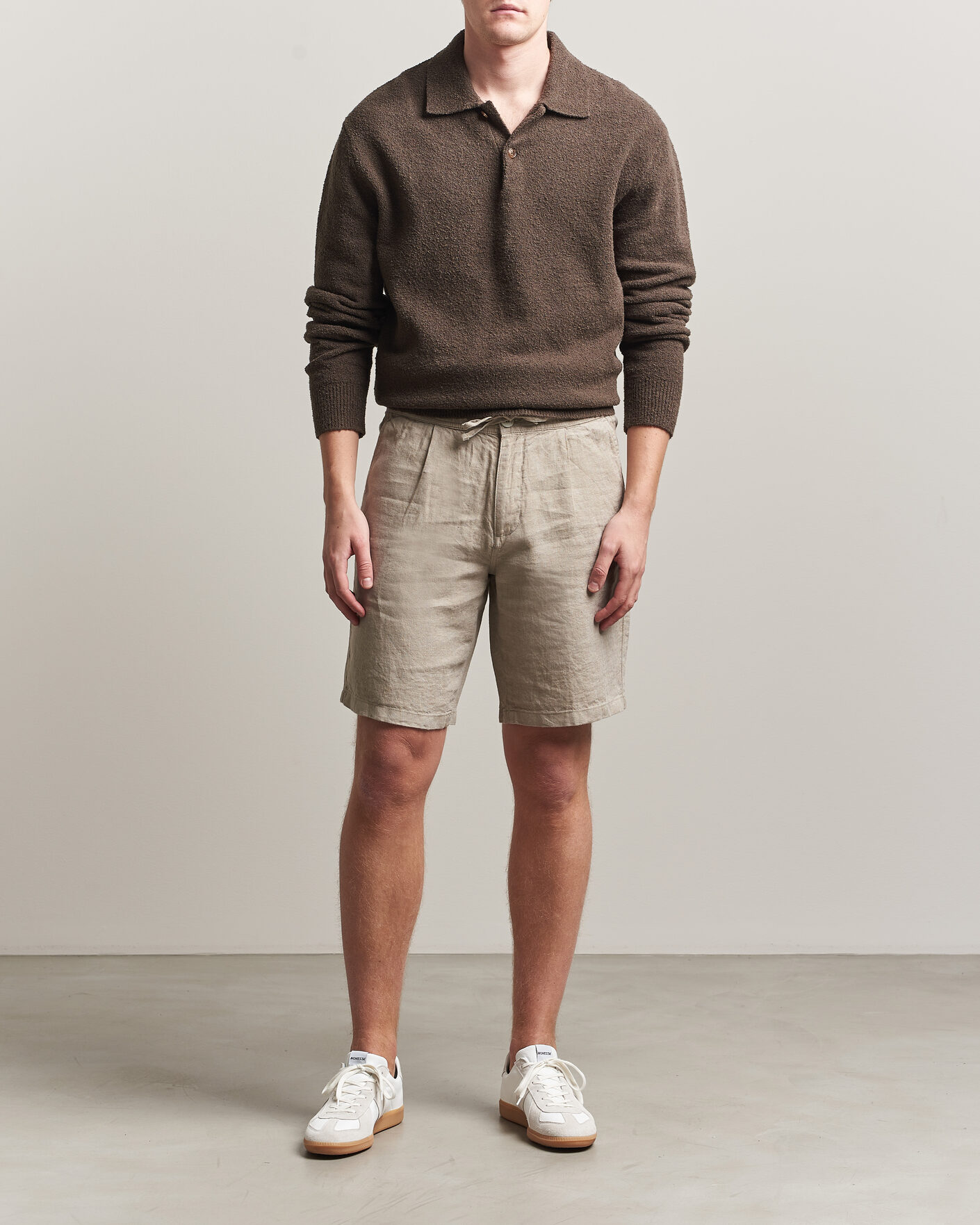 Mies | Shortsit | KnowledgeCotton Apparel | Loose Linen Shorts Twill