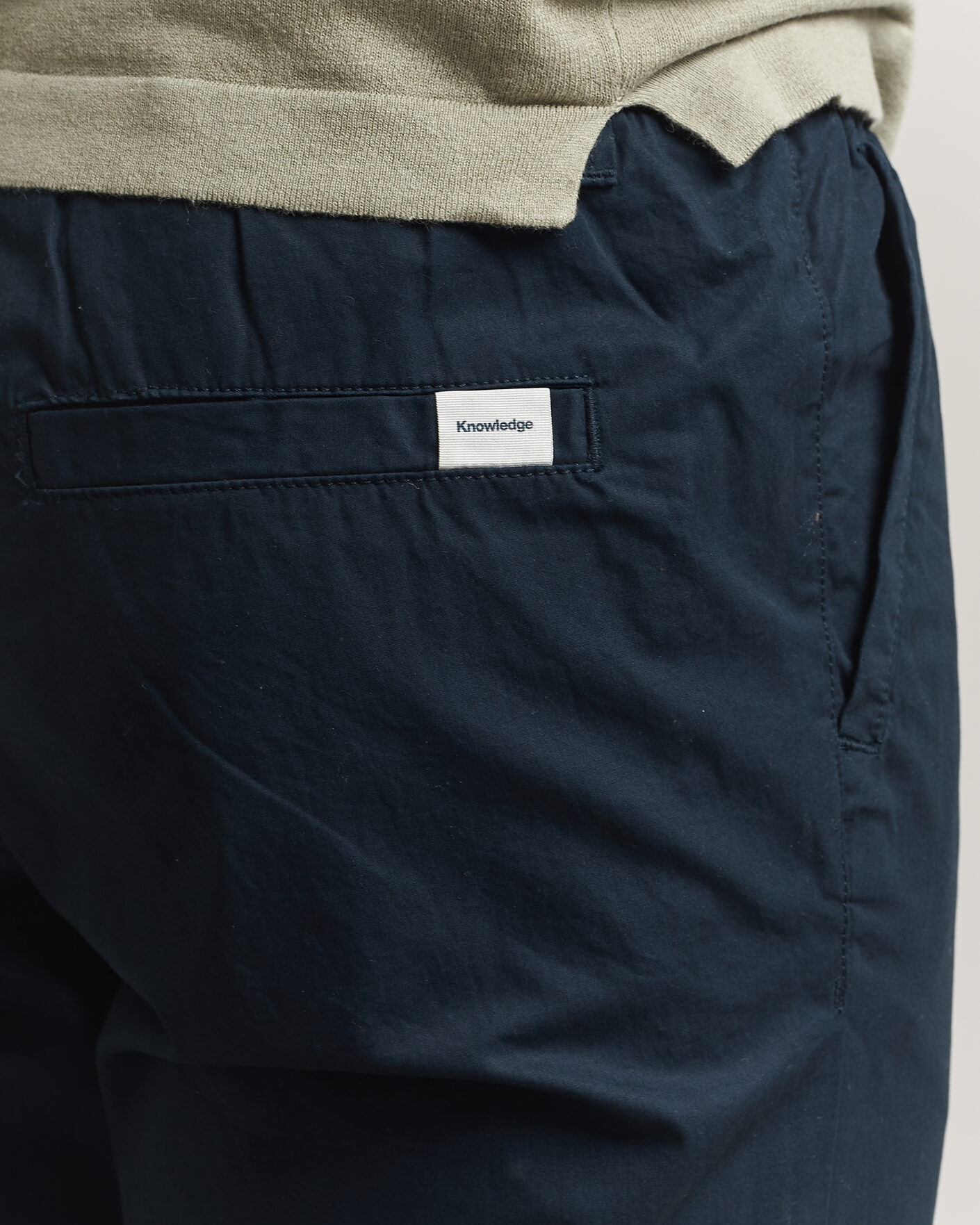 Mies | Housut | KnowledgeCotton Apparel | Tim Tapered Cotton Stretch Pants Total Eclipse