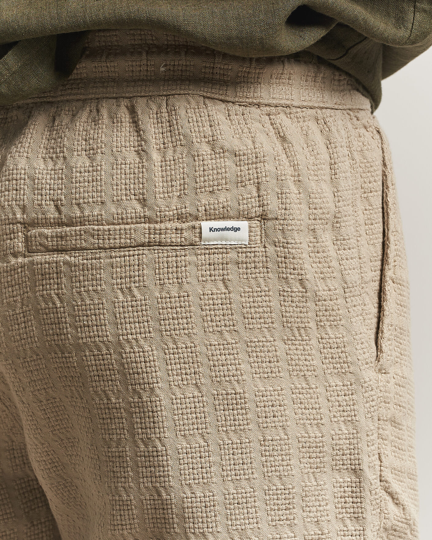 Mies | Shortsit | KnowledgeCotton Apparel | Structured Cotton Dobby Shorts Twill