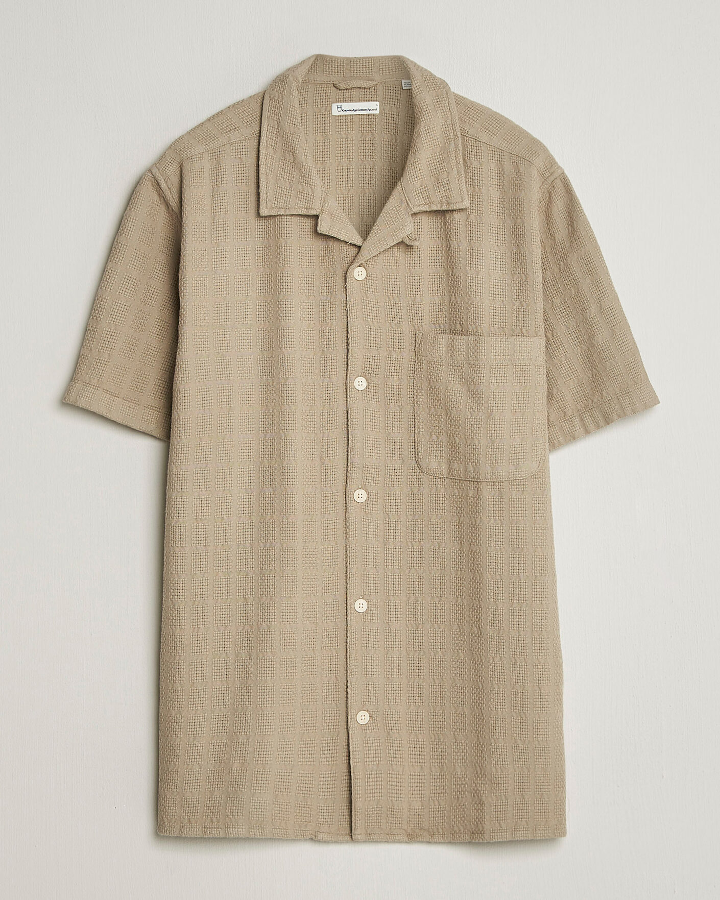 Mies | Kauluspaidat | KnowledgeCotton Apparel | Structured Cotton Dobby Shirt Twill
