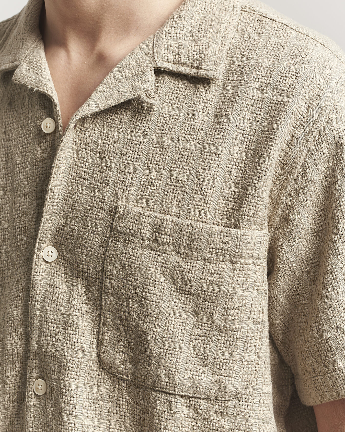 Mies | Kauluspaidat | KnowledgeCotton Apparel | Structured Cotton Dobby Shirt Twill