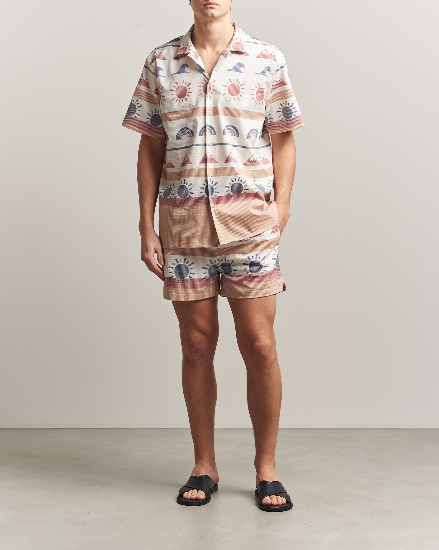 Mies | Uimahousut | KnowledgeCotton Apparel | Printed Swimshorts Multi