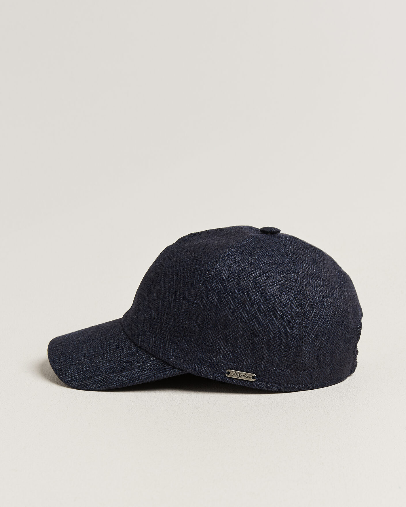 Mies | Päähineet | Wigéns | Baseball Linen Herringbone Cap Navy