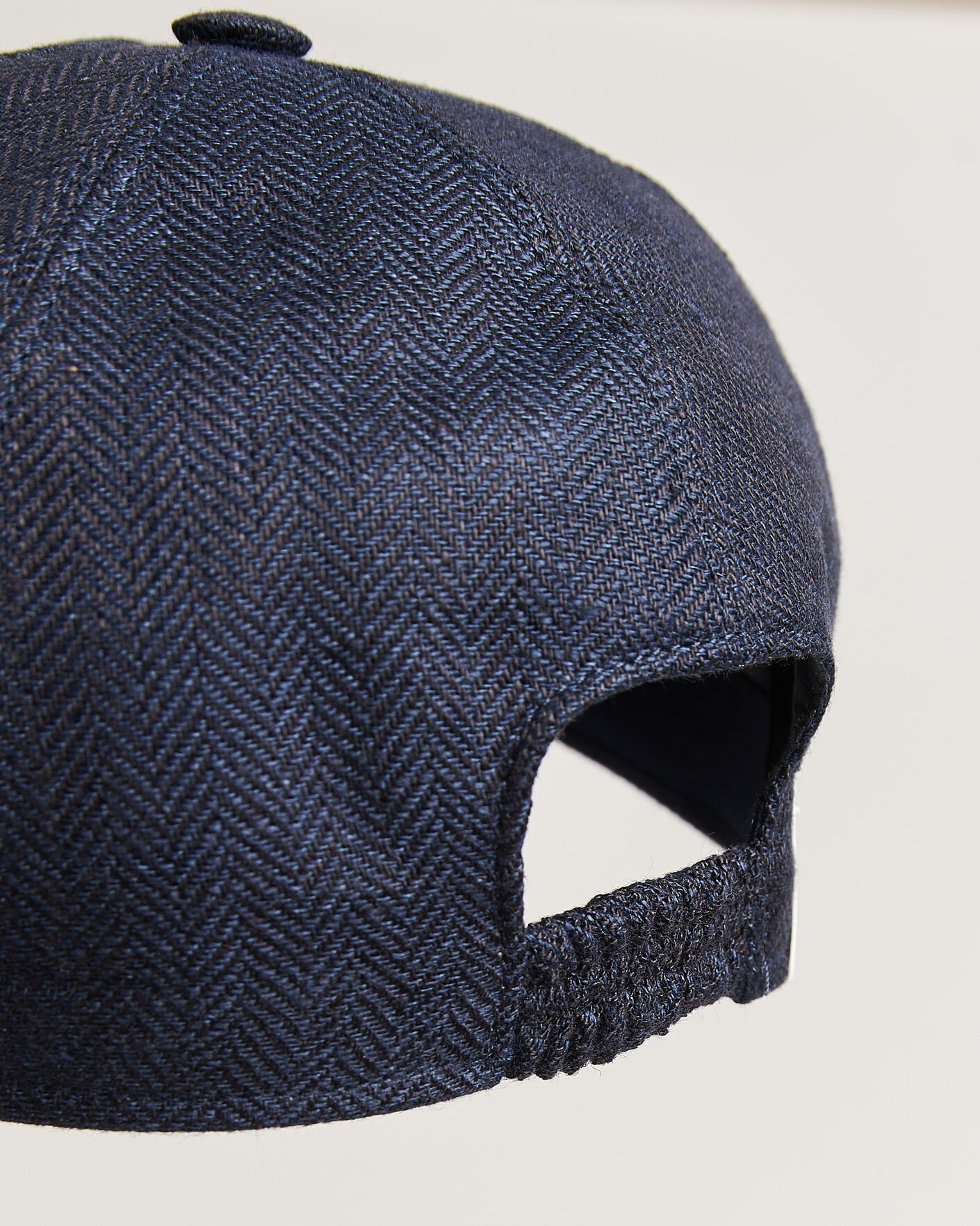Mies | Päähineet | Wigéns | Baseball Linen Herringbone Cap Navy