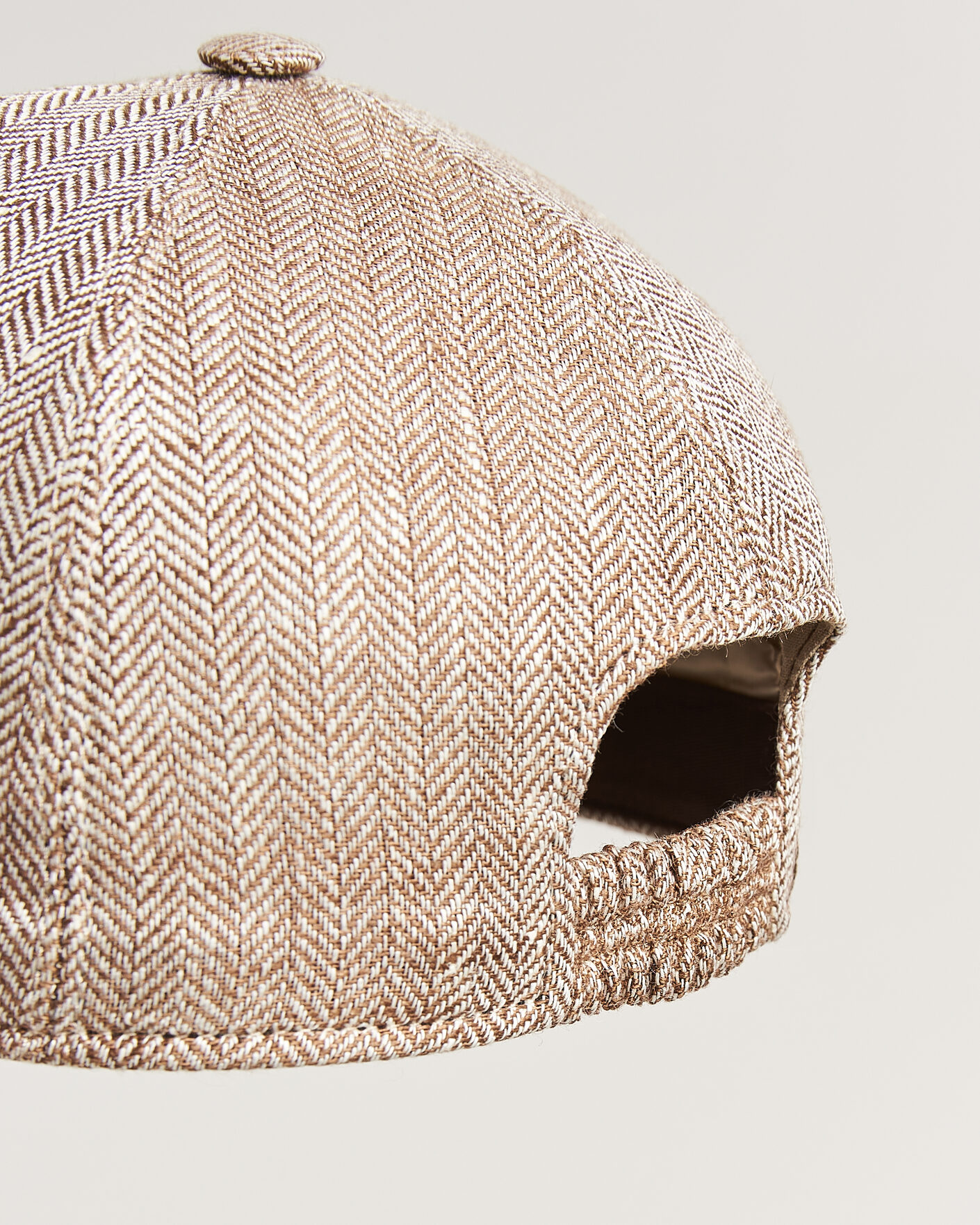 Mies | Päähineet | Wigéns | Baseball Linen Herringbone Cap Brown
