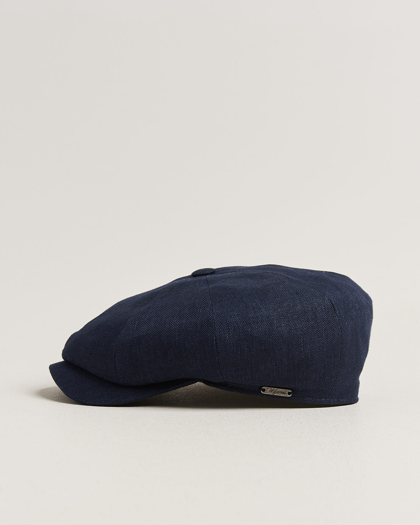 Mies | Päähineet | Wigéns | Newsboy Retro Hopsack Linen Cap Navy