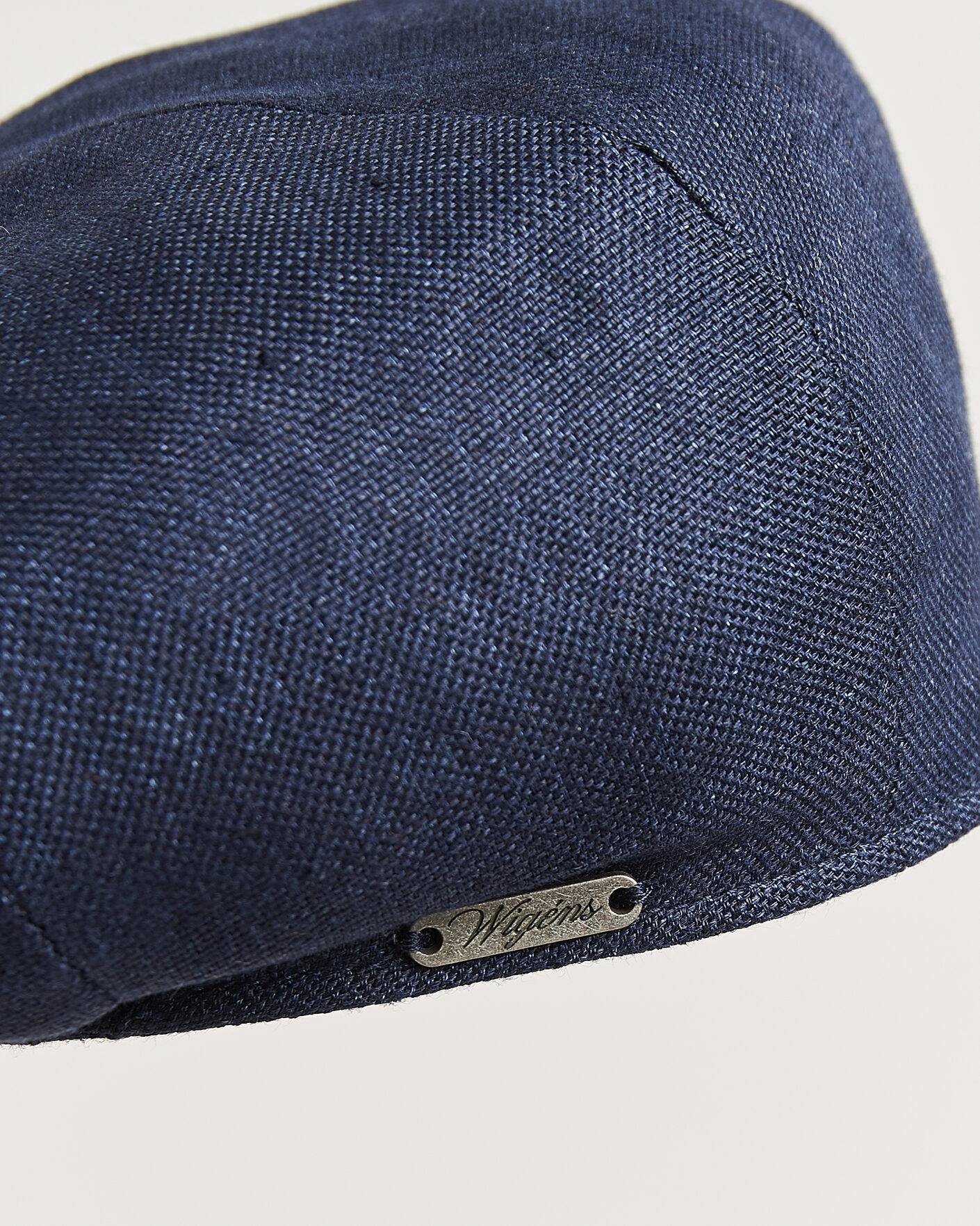 Mies | Päähineet | Wigéns | Newsboy Retro Hopsack Linen Cap Navy