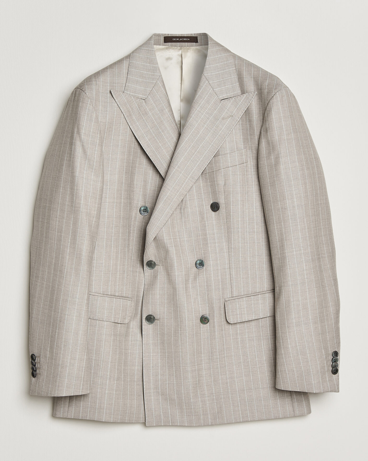 Mies | Pikkutakit | Oscar Jacobson | Richard Striped Wool Blazer Beige