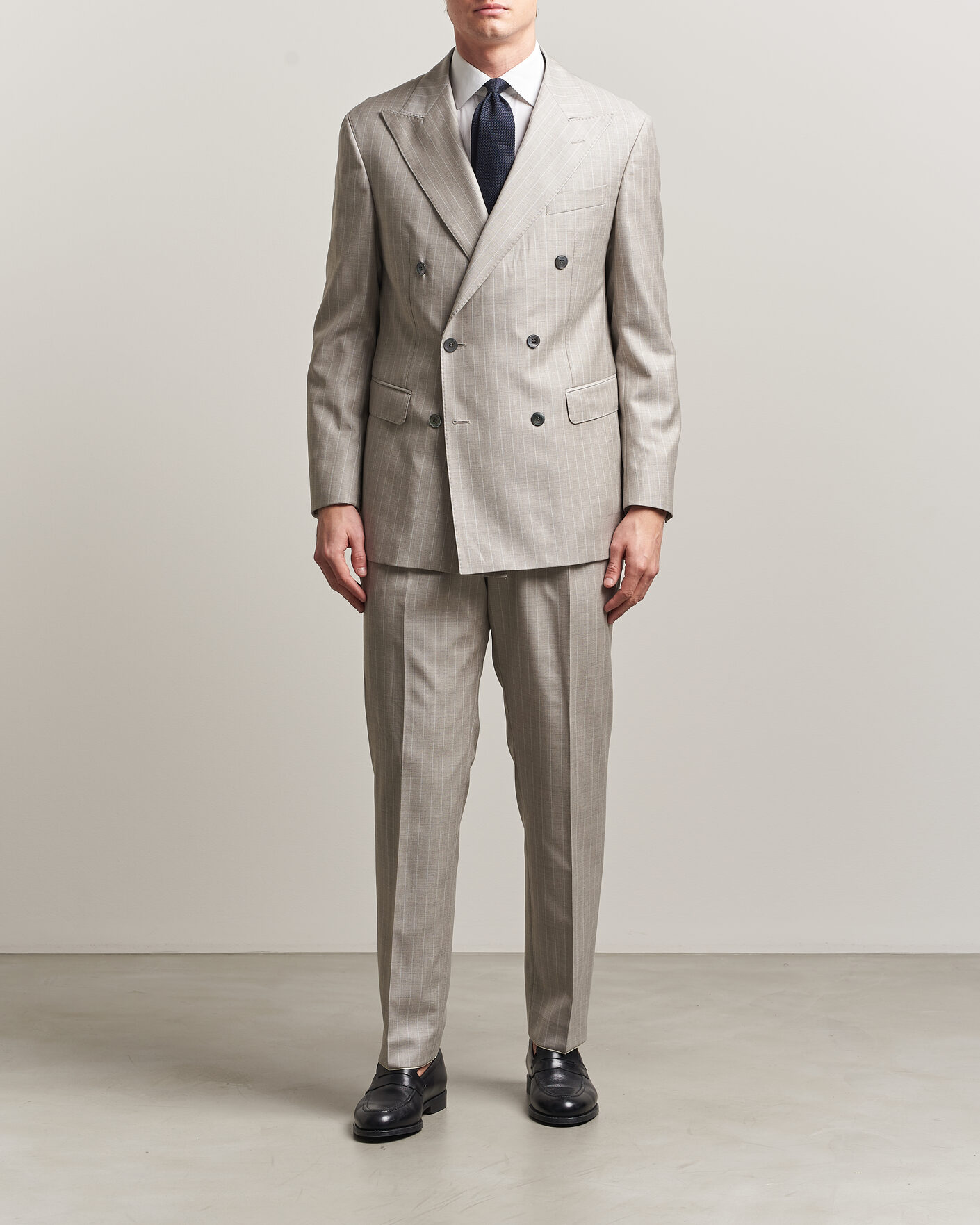 Mies | Pikkutakit | Oscar Jacobson | Richard Striped Wool Blazer Beige