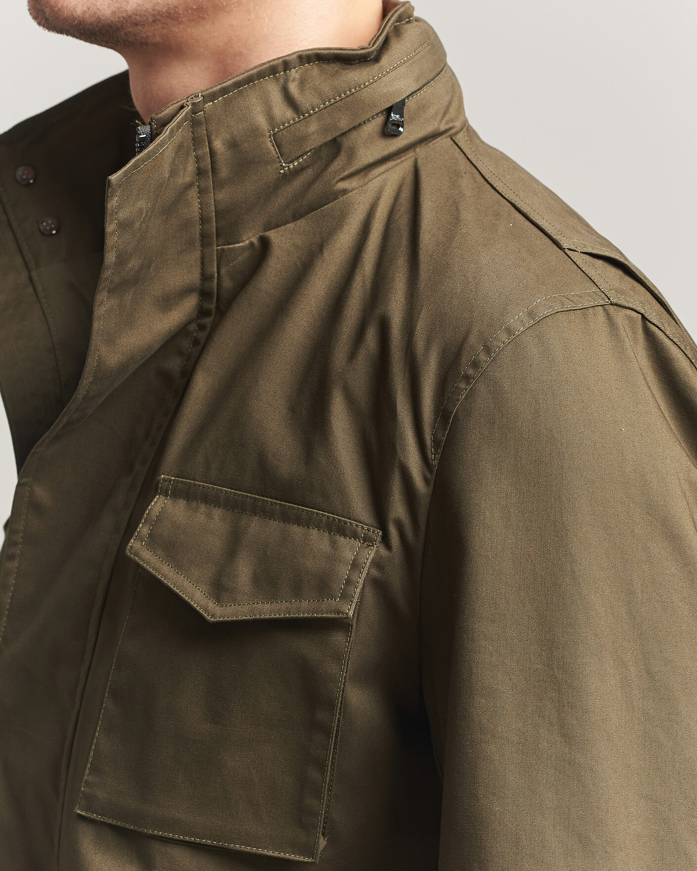 Mies | Takit | Oscar Jacobson | M65 Coated Cotton Field Jacket Olive