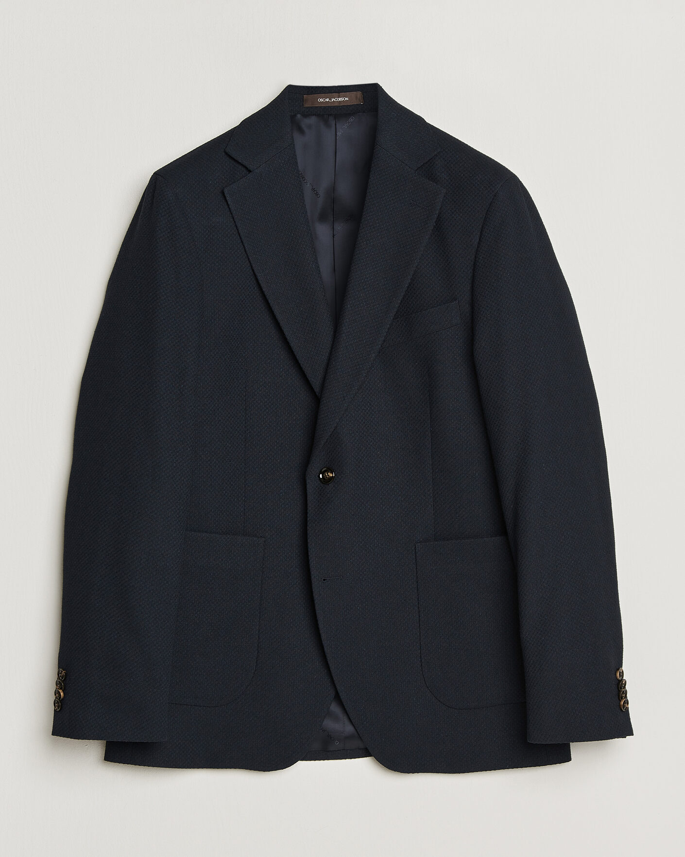 Mies | Pikkutakit | Oscar Jacobson | Fogerty Patch Structure Cotton Blazer Navy
