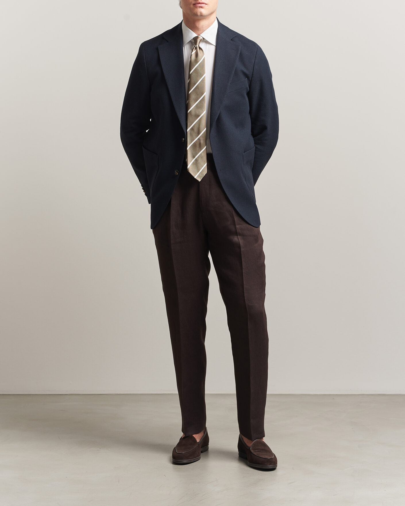 Mies | Pikkutakit | Oscar Jacobson | Fogerty Patch Structure Cotton Blazer Navy