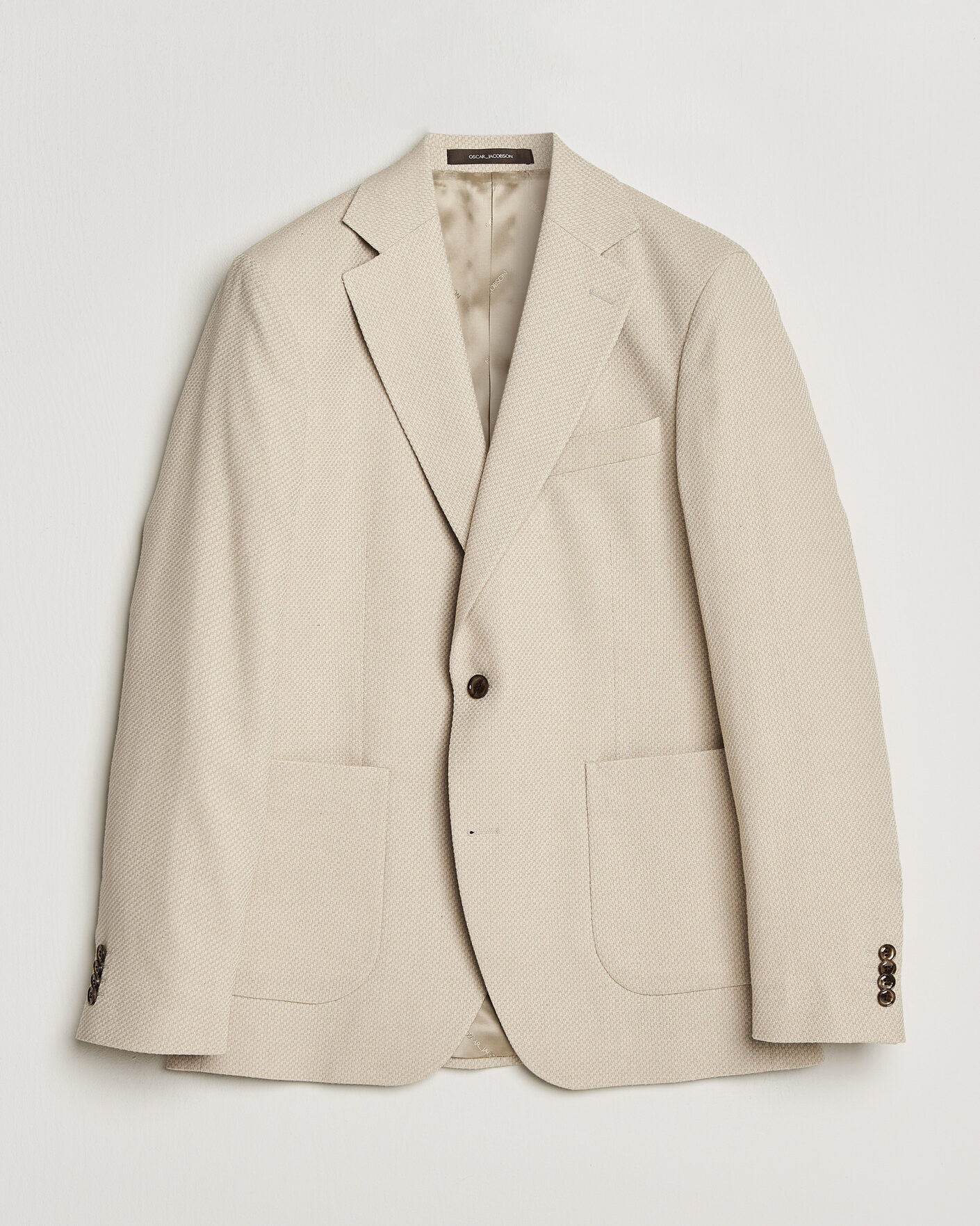 Mies | Pikkutakit | Oscar Jacobson | Fogerty Patch Structure Cotton Blazer Beige