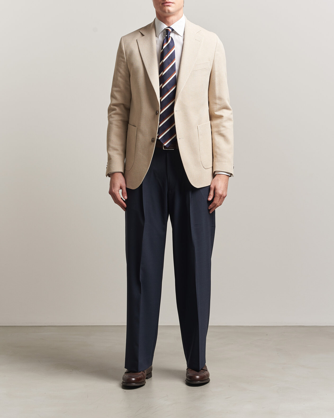 Mies | Pikkutakit | Oscar Jacobson | Fogerty Patch Structure Cotton Blazer Beige