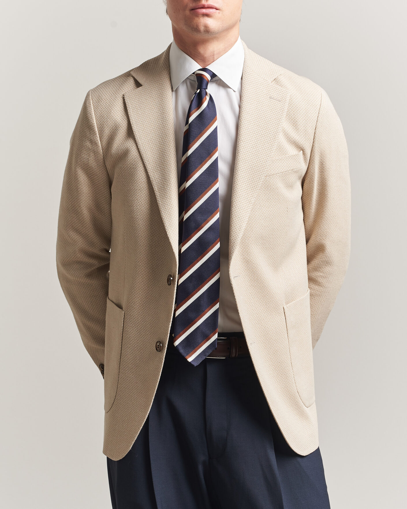 Mies | Pikkutakit | Oscar Jacobson | Fogerty Patch Structure Cotton Blazer Beige