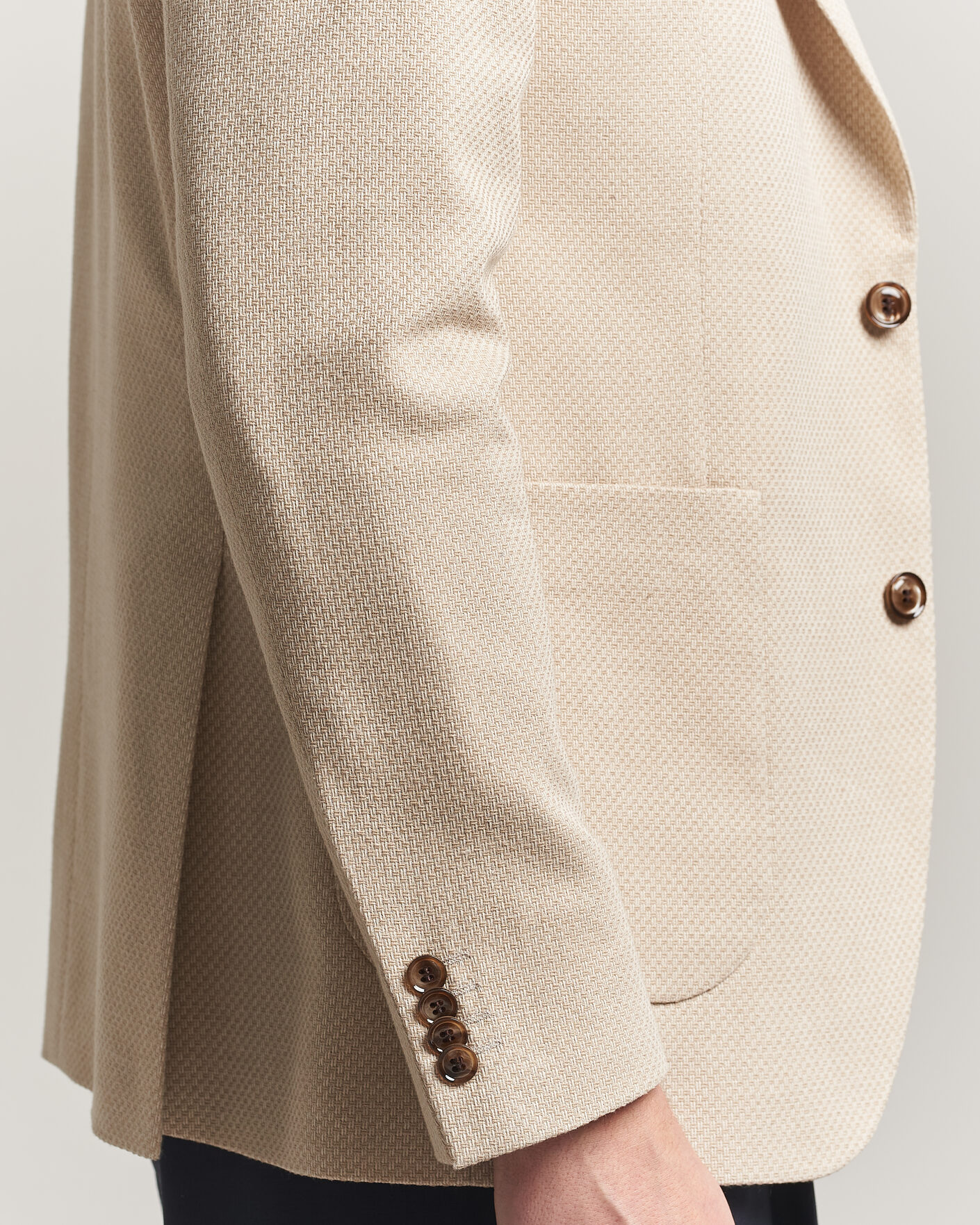 Mies | Pikkutakit | Oscar Jacobson | Fogerty Patch Structure Cotton Blazer Beige