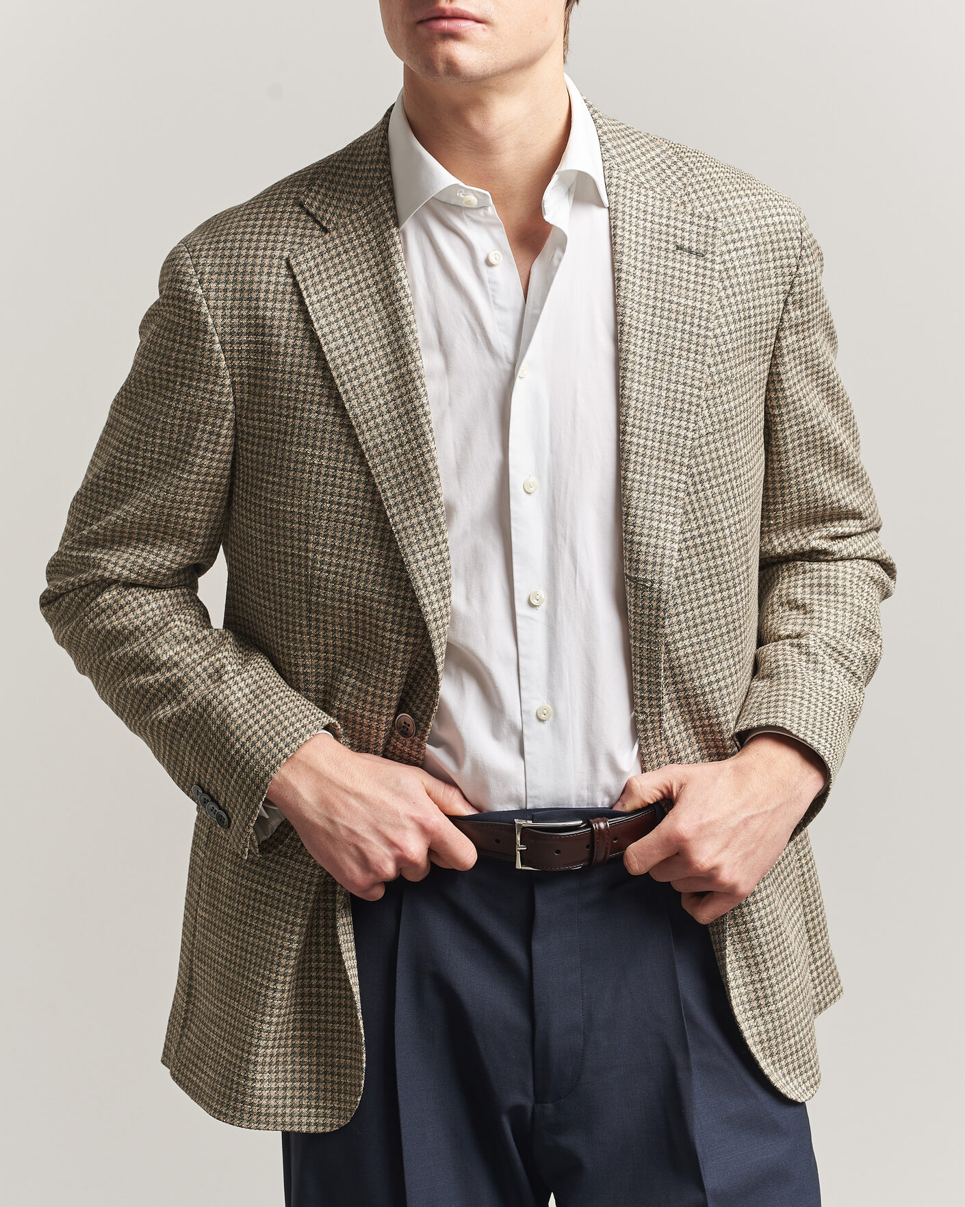 Mies | Pikkutakit | Oscar Jacobson | Robert Wool/Silk/Cotton Blazer Green