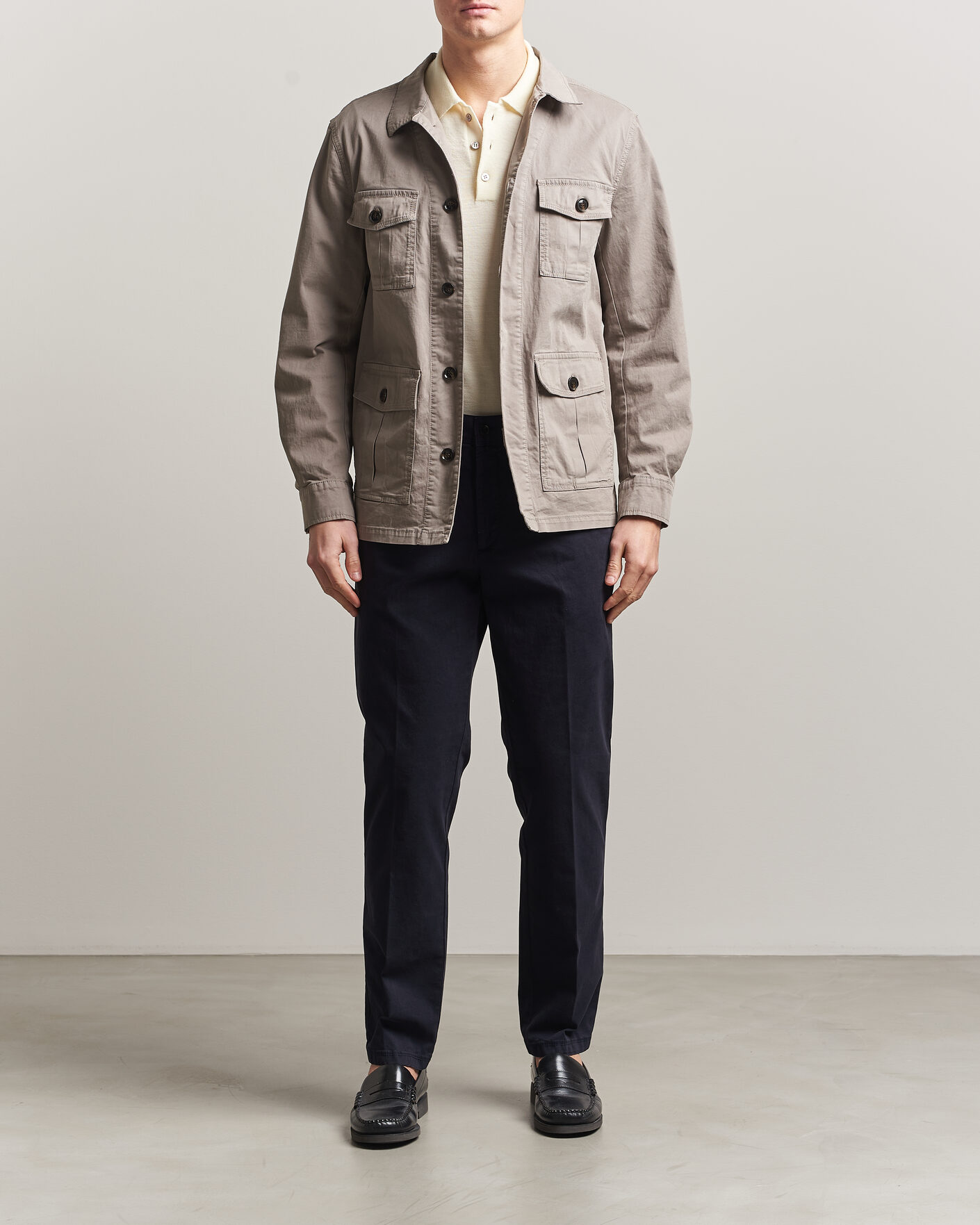 Mies | Housut | Oscar Jacobson | Danik Cotton Trousers Navy