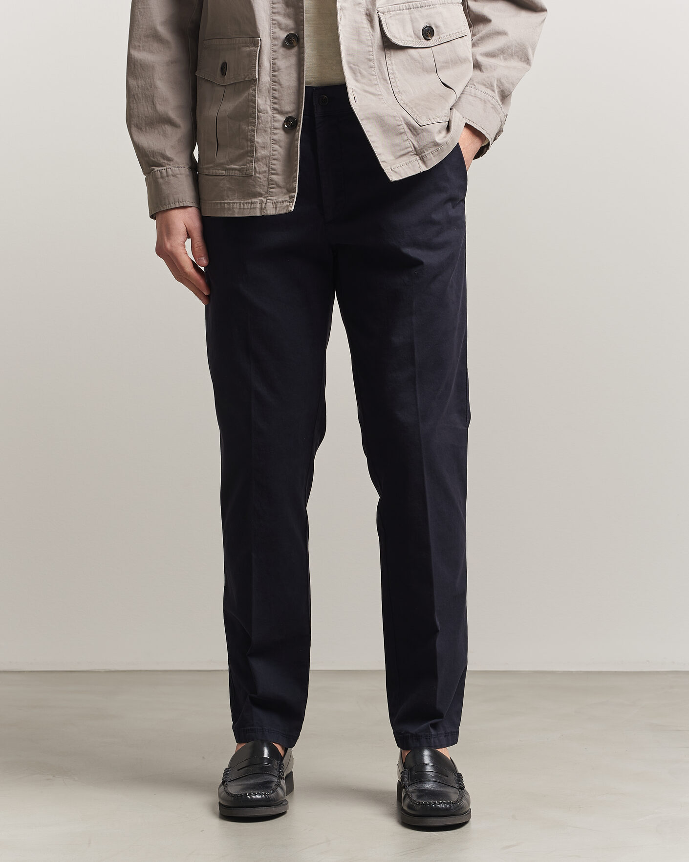 Mies | Housut | Oscar Jacobson | Danik Cotton Trousers Navy