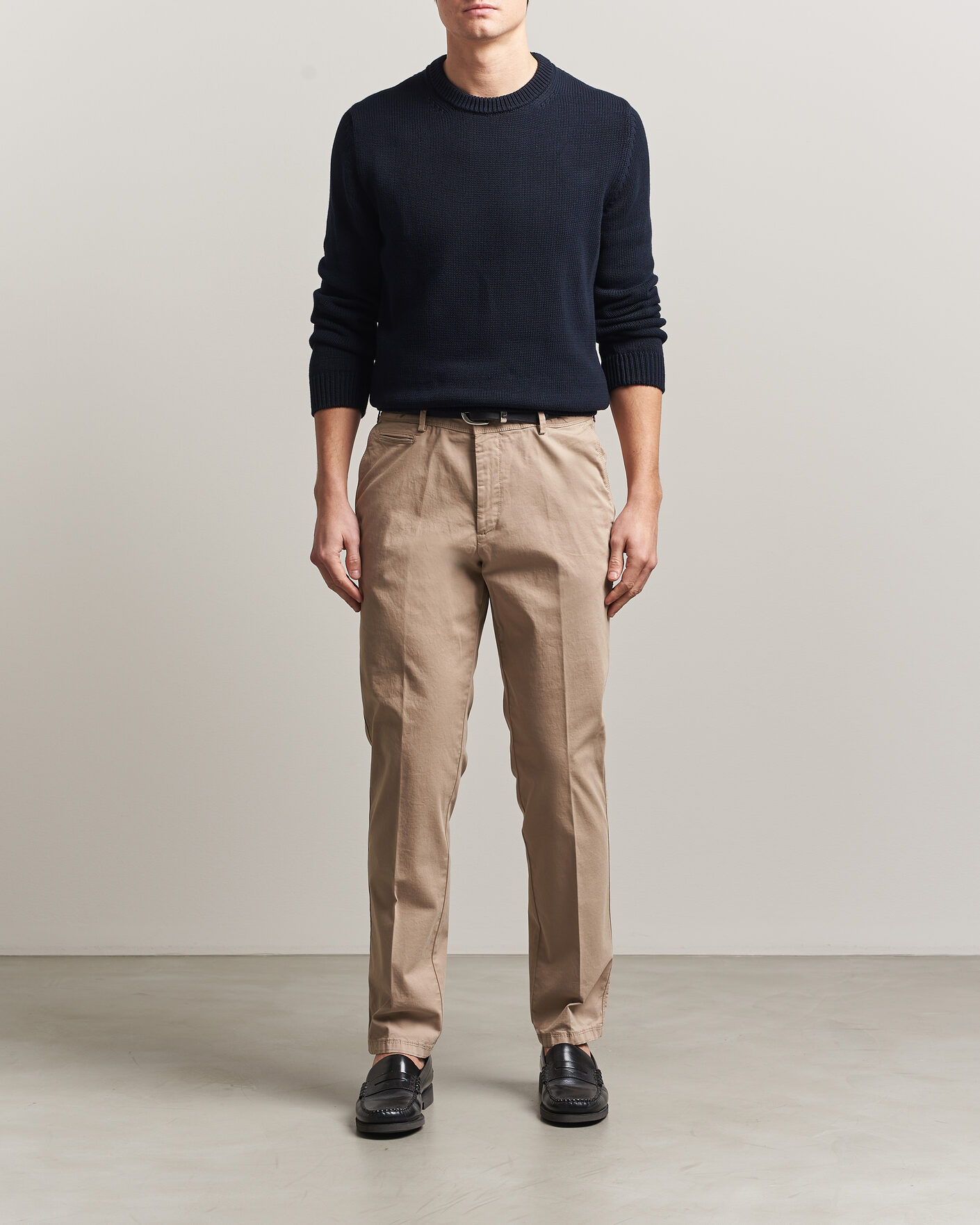 Mies | Housut | Oscar Jacobson | Danik Cotton Trousers Beige