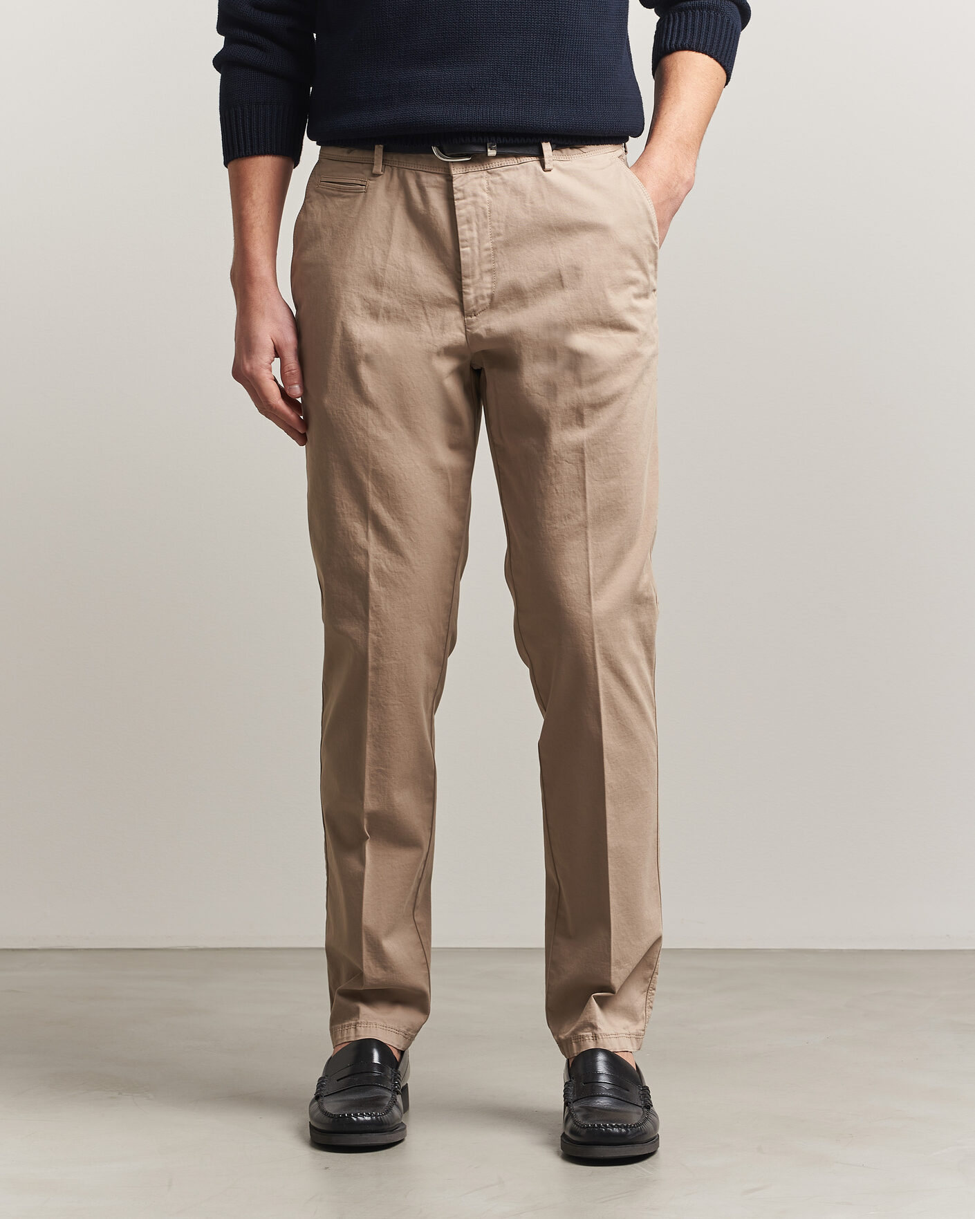 Mies | Housut | Oscar Jacobson | Danik Cotton Trousers Beige