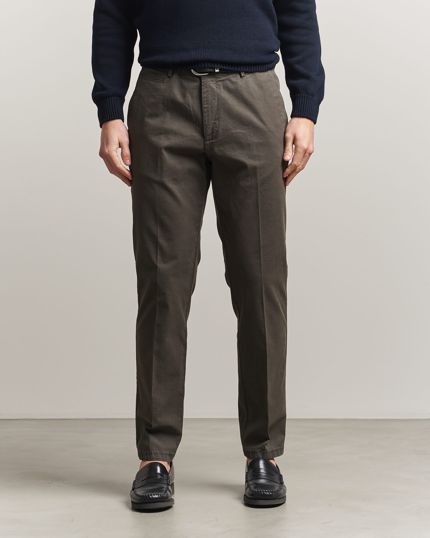 Mies | Housut | Oscar Jacobson | Danik Cotton Trousers Olive