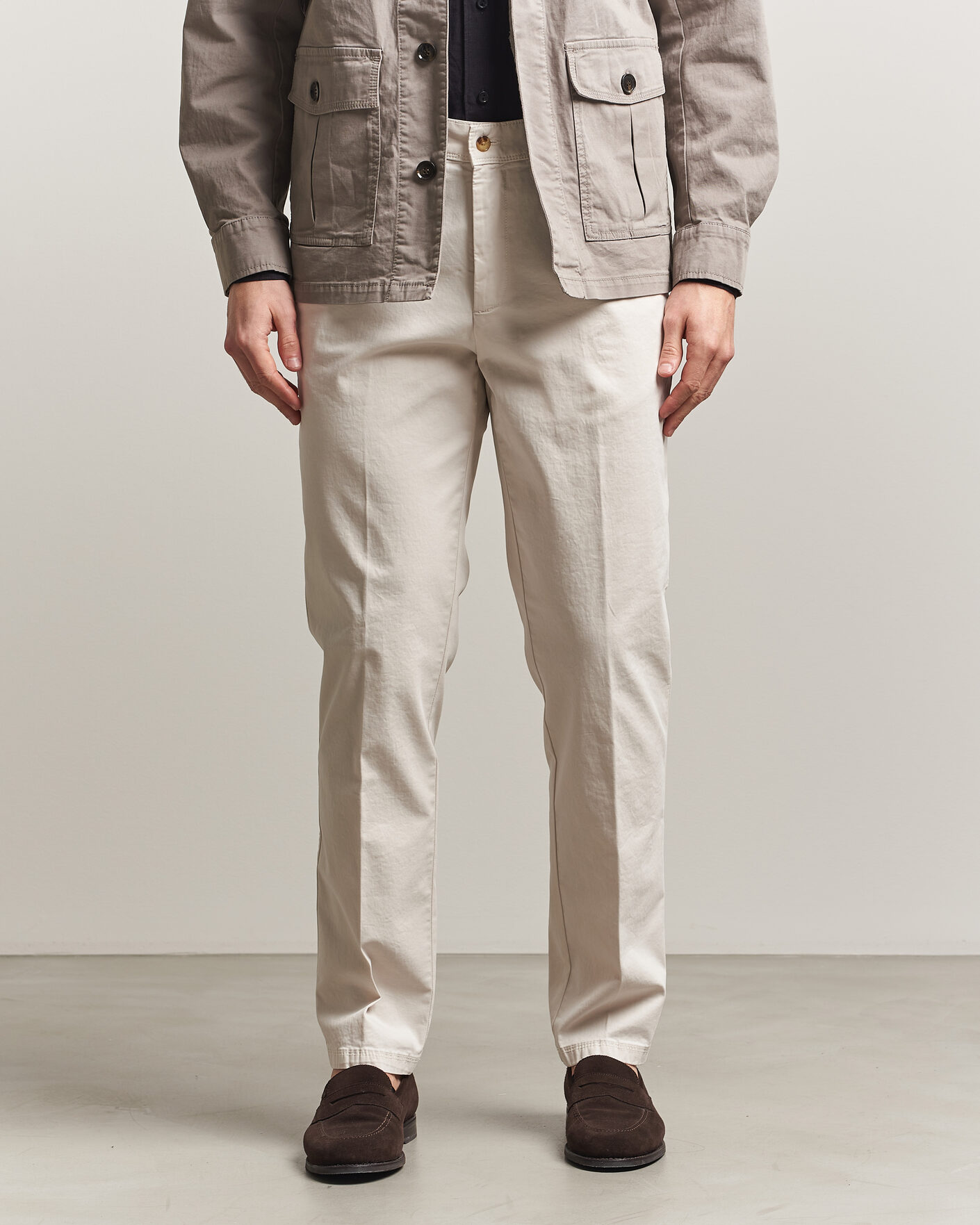 Mies | Housut | Oscar Jacobson | Danik Cotton Trousers White