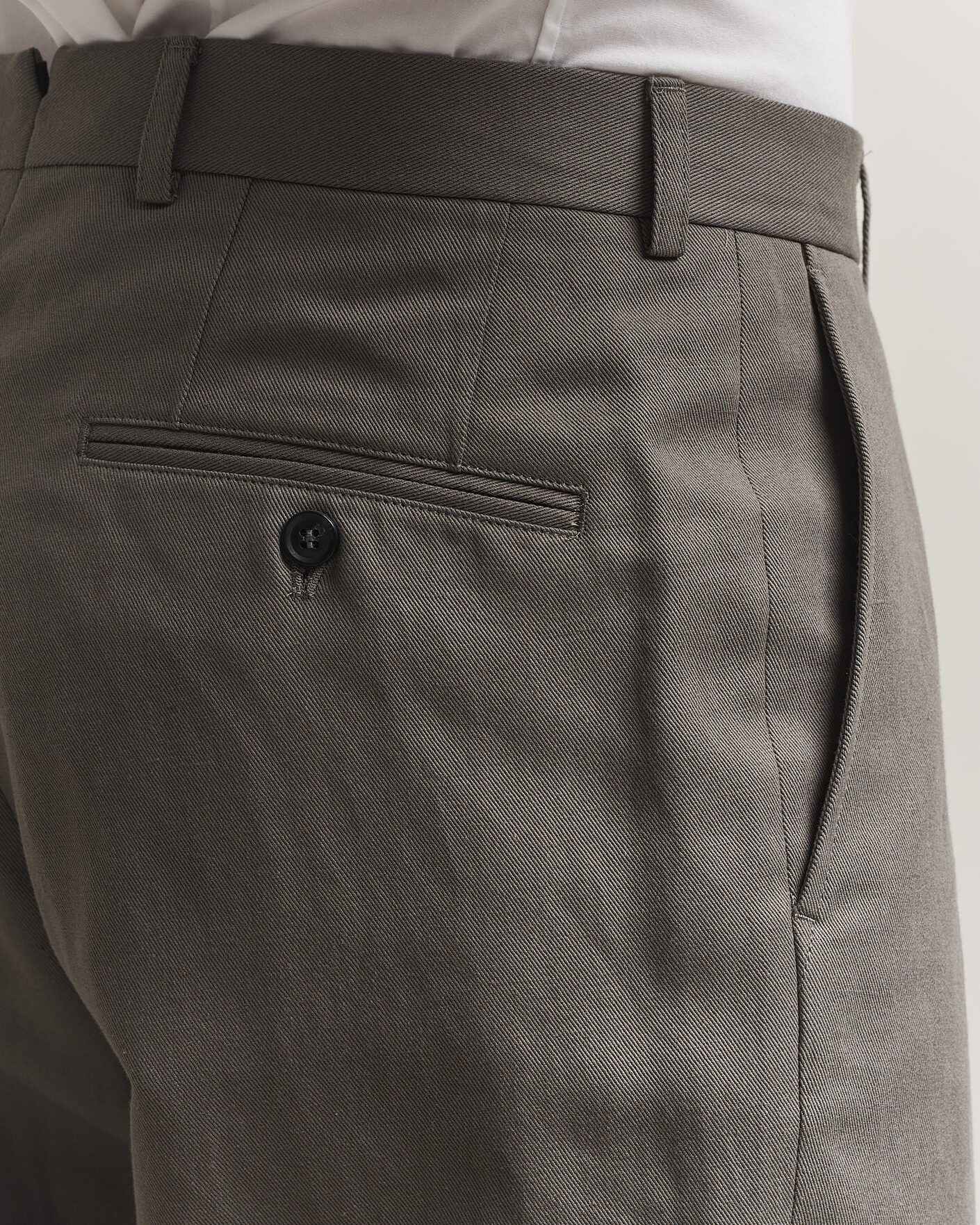 Mies | Housut | Oscar Jacobson | Del Cotton/Linen Trousers Olive