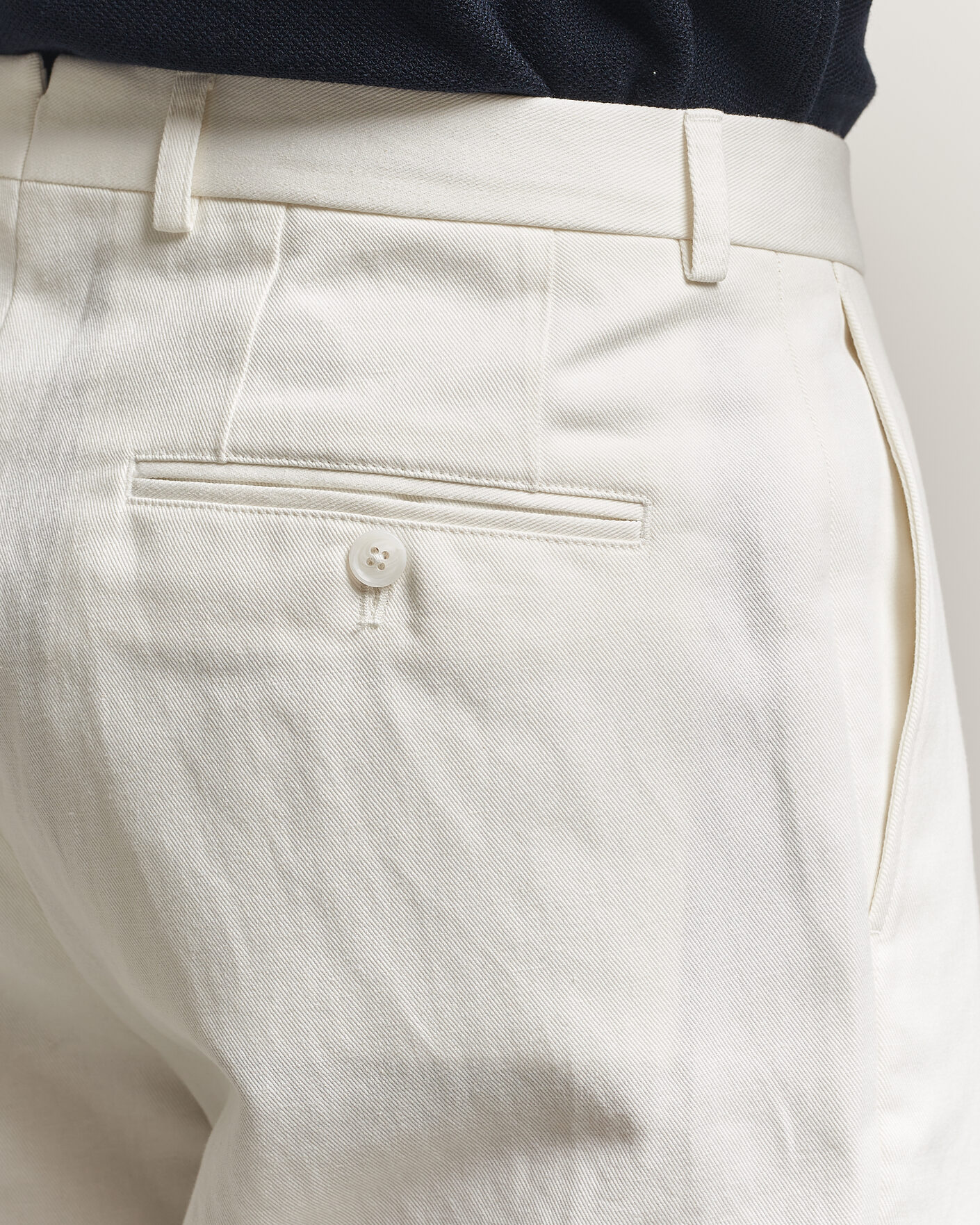 Mies | Housut | Oscar Jacobson | Del Cotton/Linen Trousers White