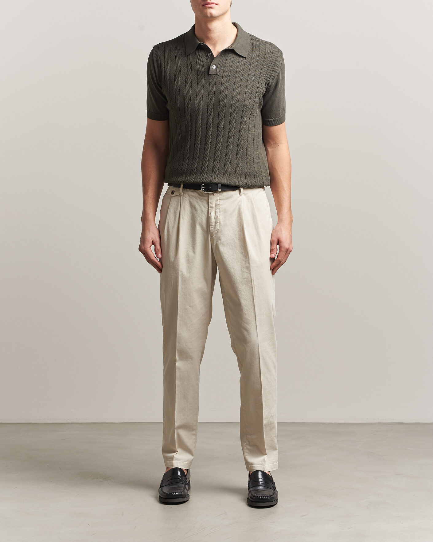Mies | Pikeet | Oscar Jacobson | Barto Structured Cotton Polo Green