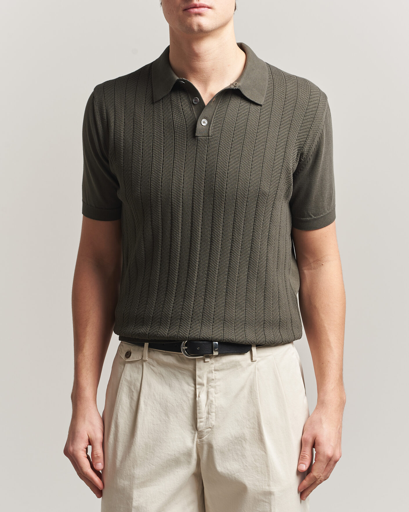 Mies | Pikeet | Oscar Jacobson | Barto Structured Cotton Polo Green