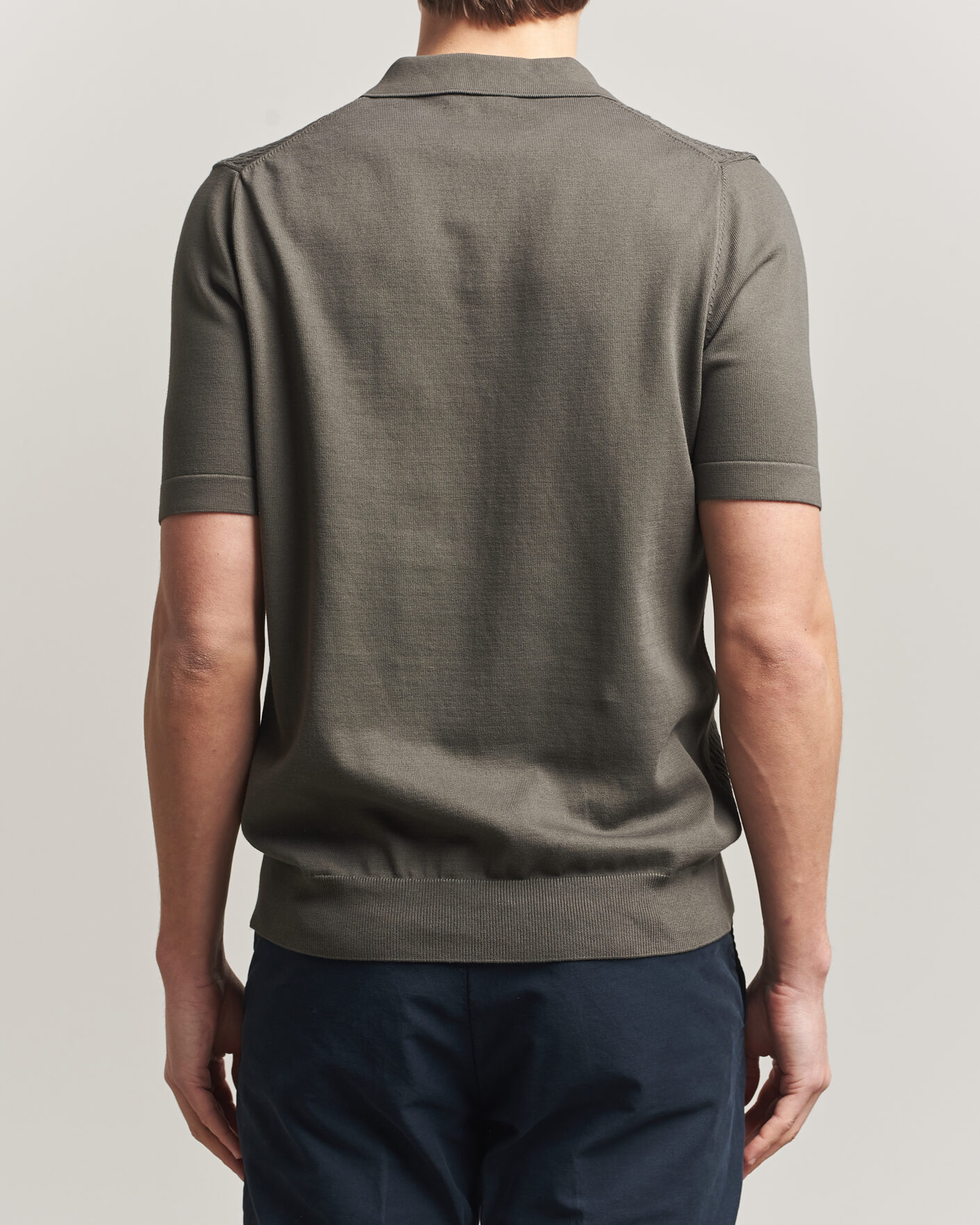 Mies | Pikeet | Oscar Jacobson | Alf Structured Cotton Polo Green