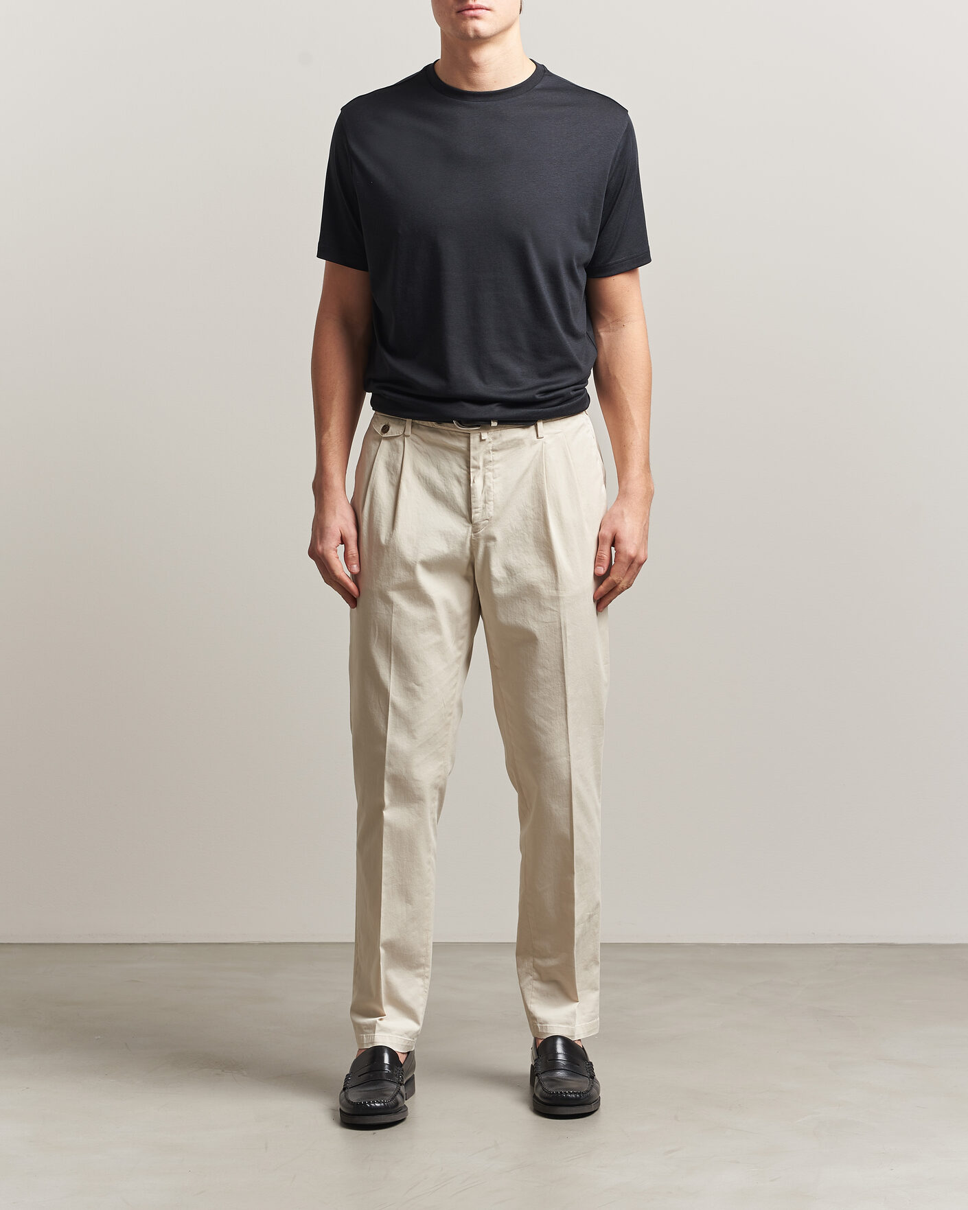 Mies | T-paidat | Oscar Jacobson | Kim Lyocel/Cotton T-Shirt Black