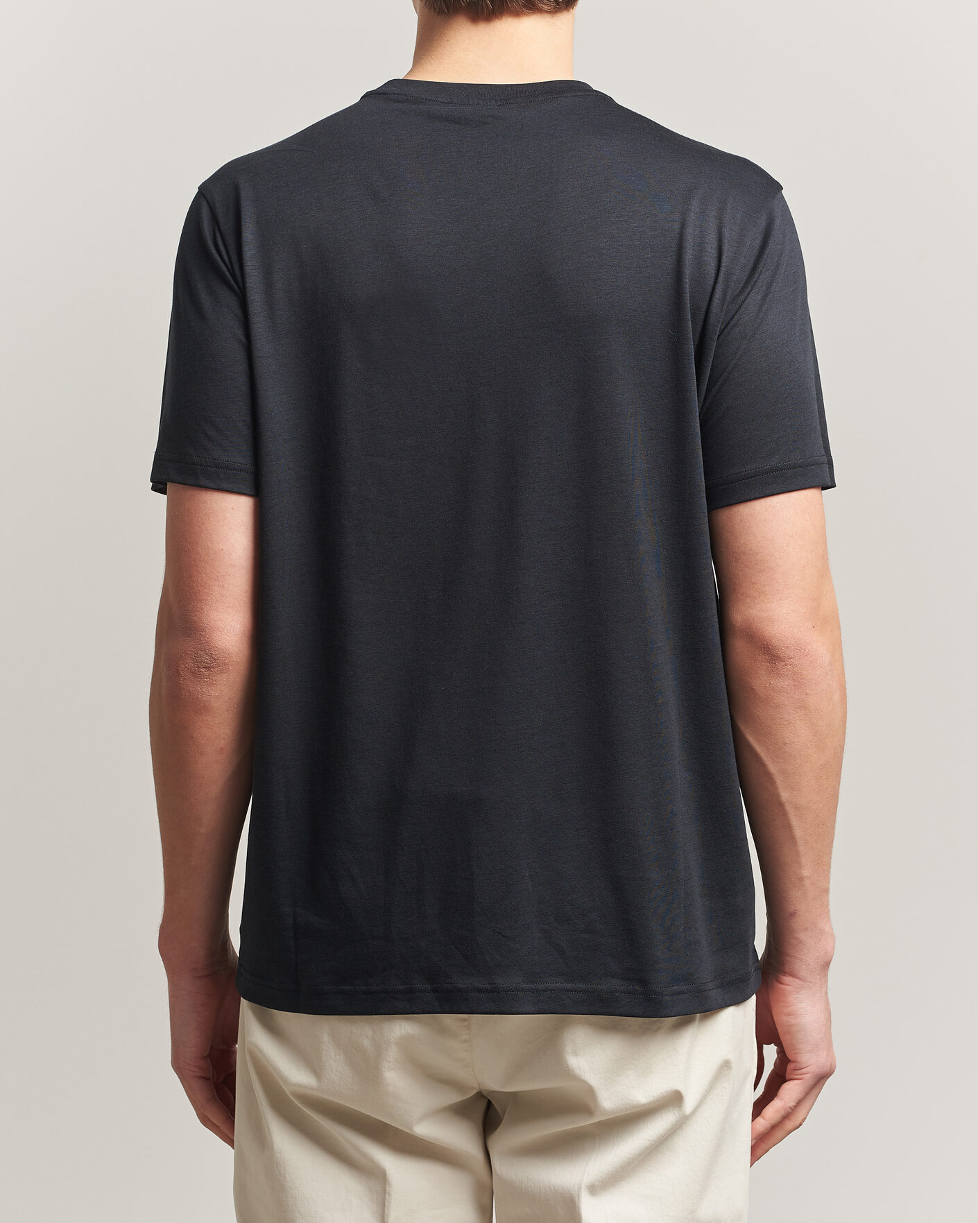 Mies | T-paidat | Oscar Jacobson | Kim Lyocel/Cotton T-Shirt Black