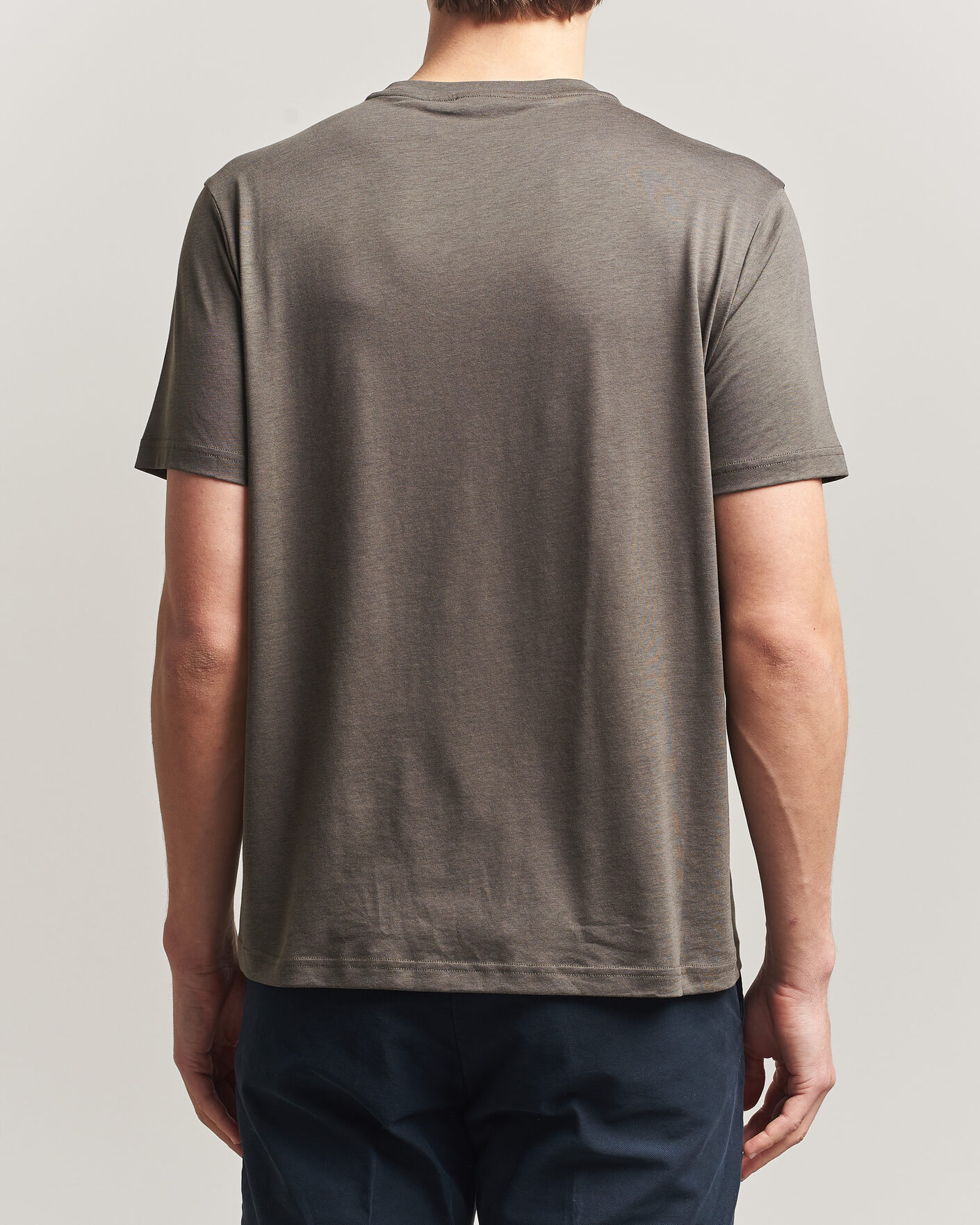 Mies | T-paidat | Oscar Jacobson | Kim Lyocel/Cotton T-Shirt Green