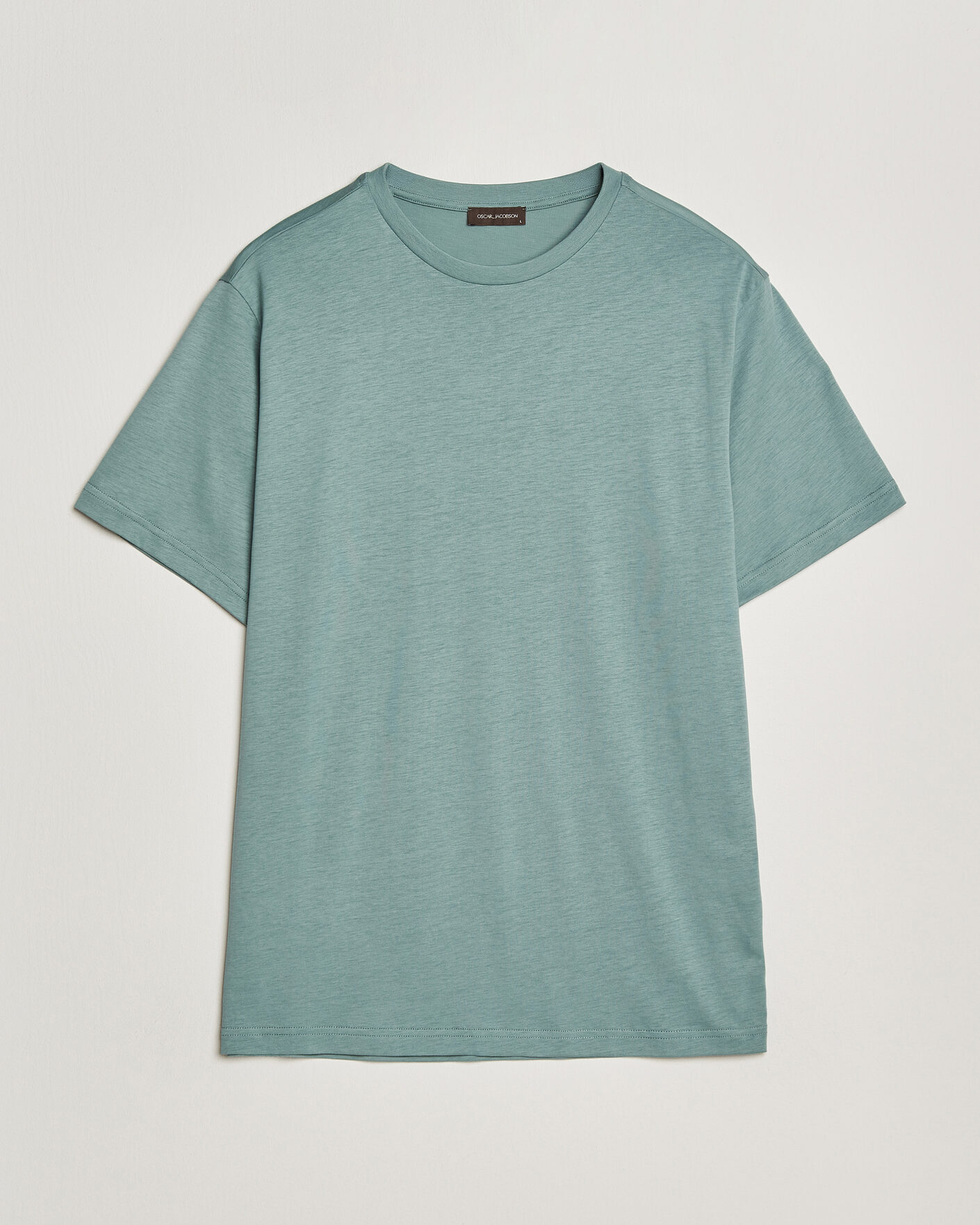 Mies | T-paidat | Oscar Jacobson | Kim Lyocel/Cotton T-Shirt Soft Green
